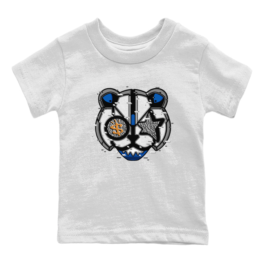 Digital Cat Face Kids Tops - Air Jordan 3 Wizards