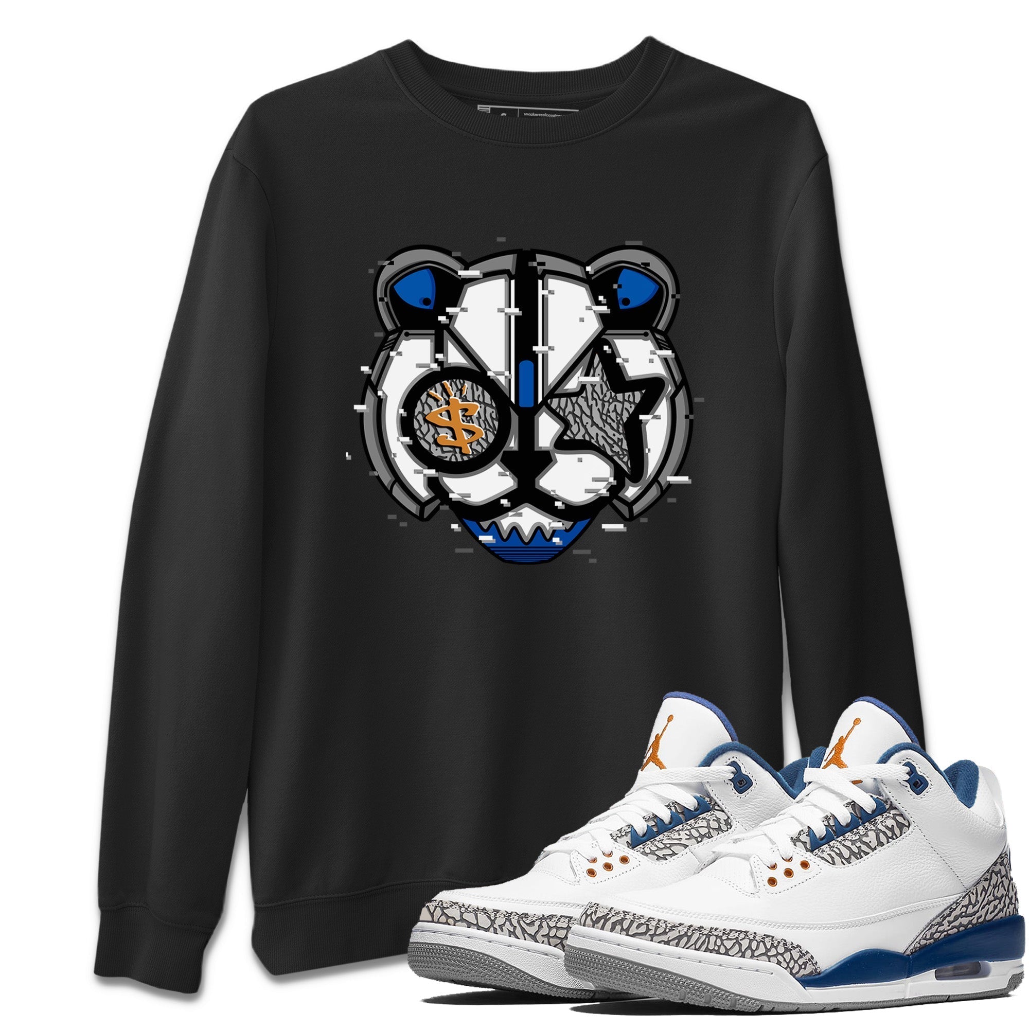 Digital Cat Face Unisex Tops - Air Jordan 3 Wizards