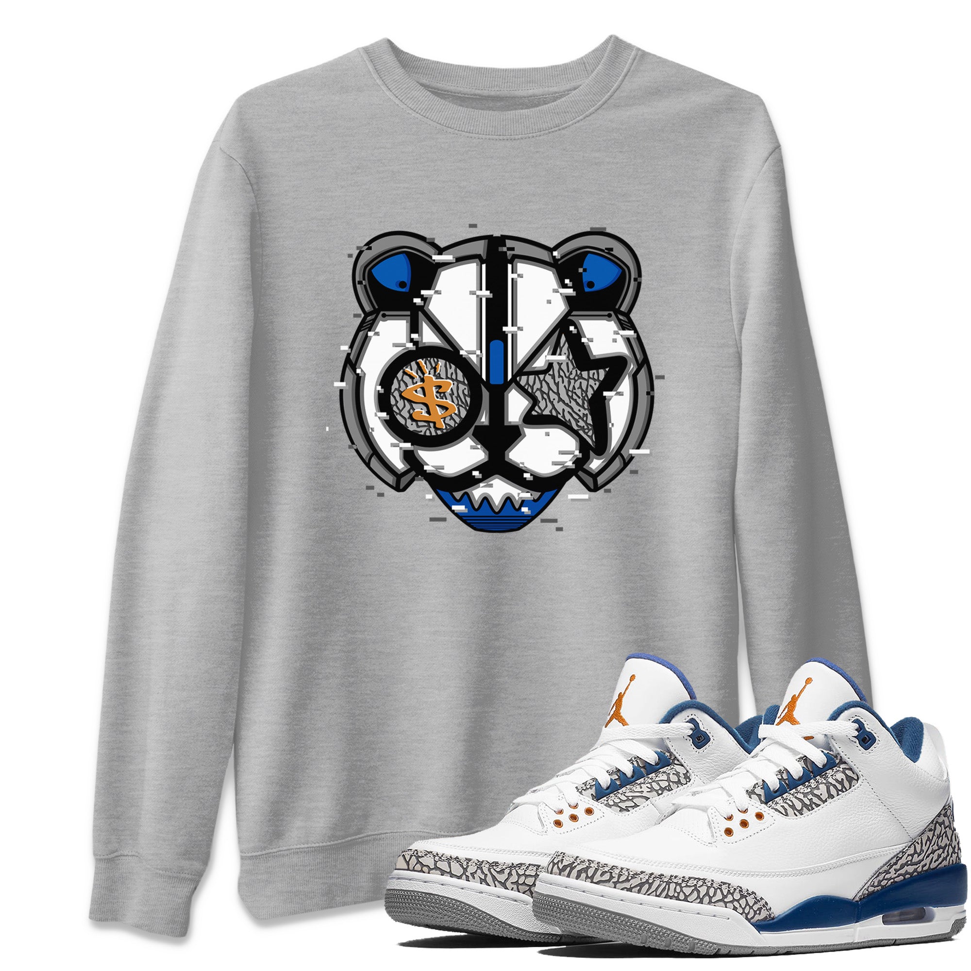 Digital Cat Face Unisex Tops - Air Jordan 3 Wizards
