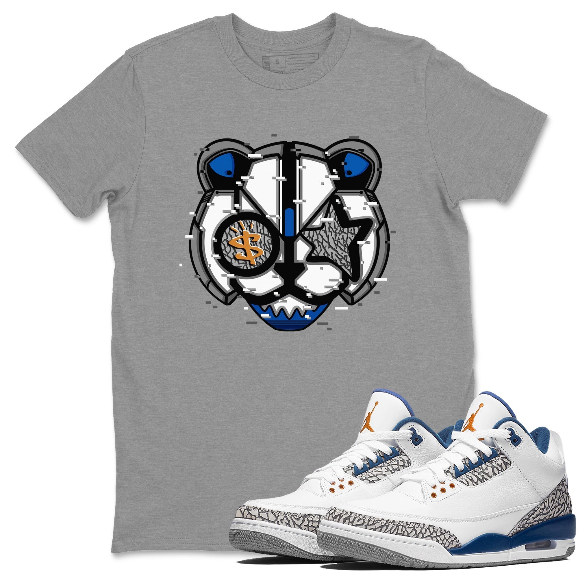 Digital Cat Face Unisex Tops - Air Jordan 3 Wizards