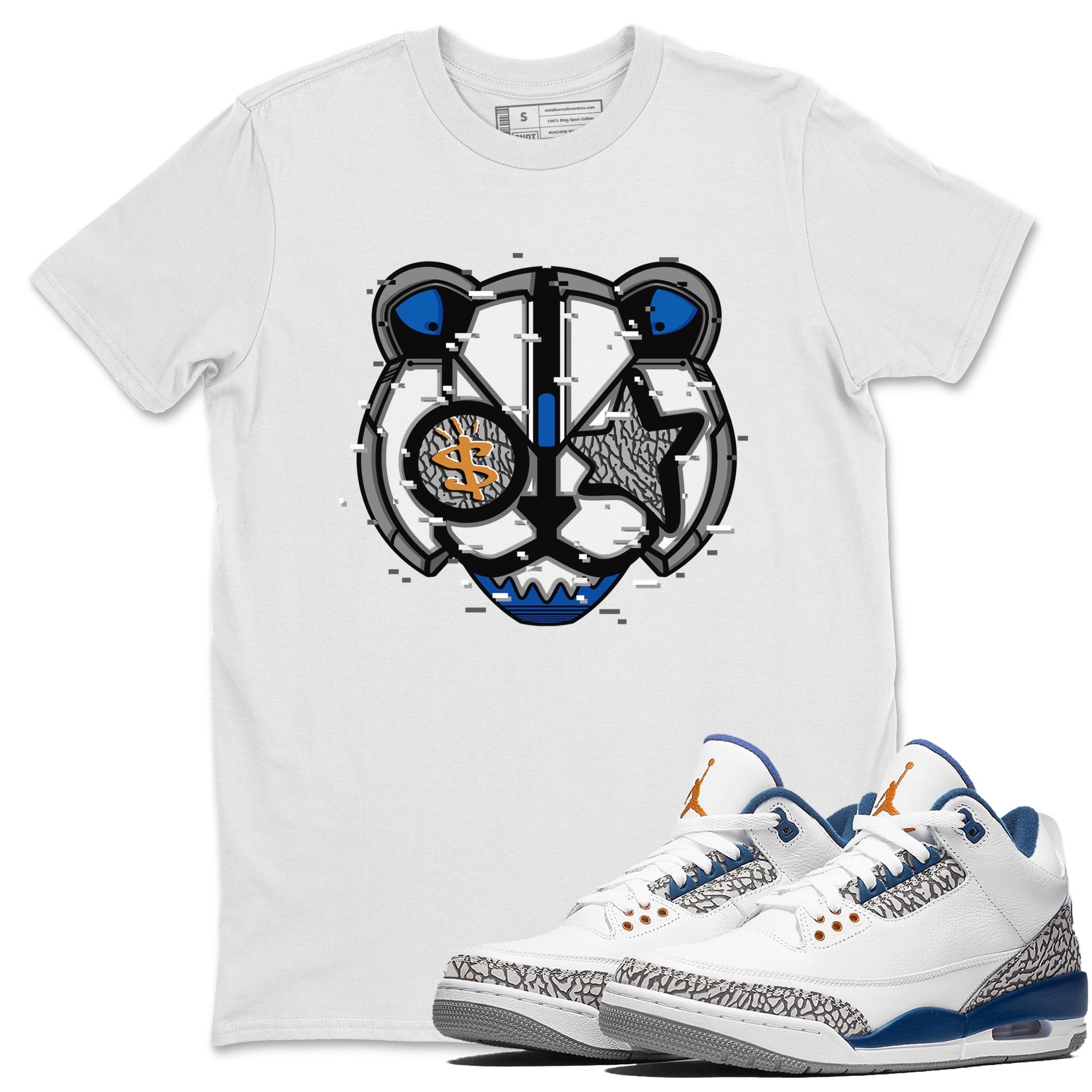 Digital Cat Face Unisex Tops - Air Jordan 3 Wizards