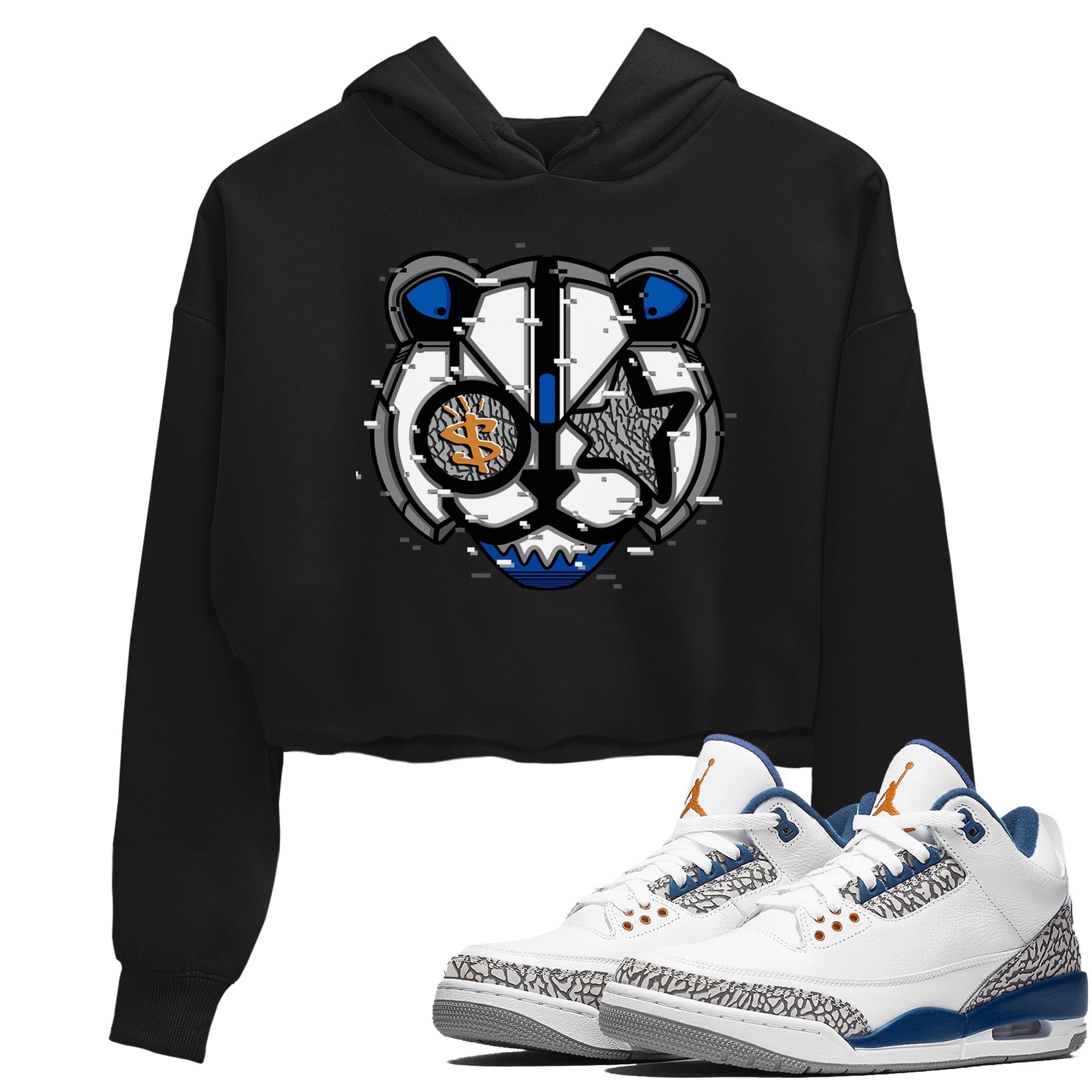 Digital Cat Face Women's Tops - Air Jordan 3 Wizards