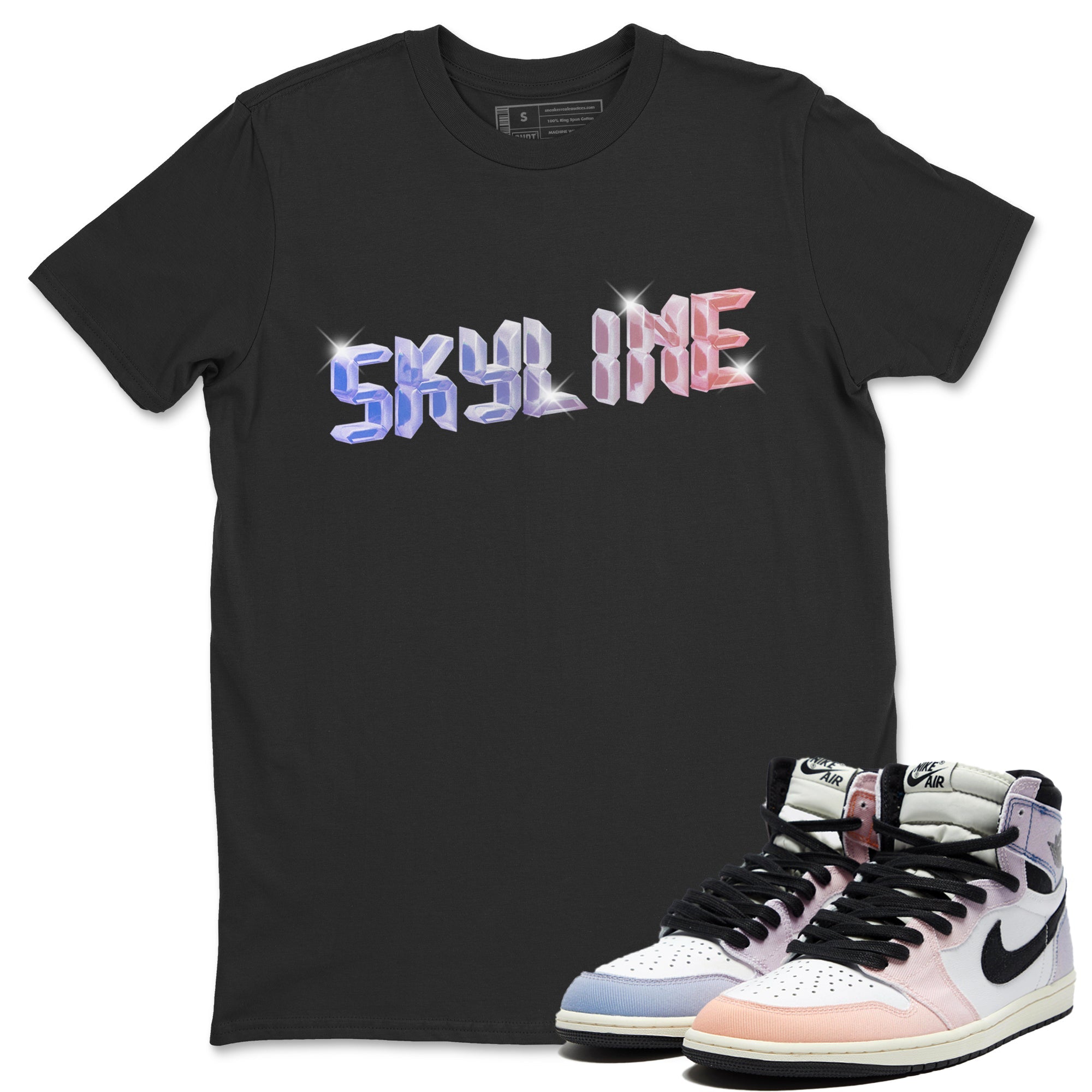 Digital Crystal Unisex Tops - Air Jordan 1 Skyline