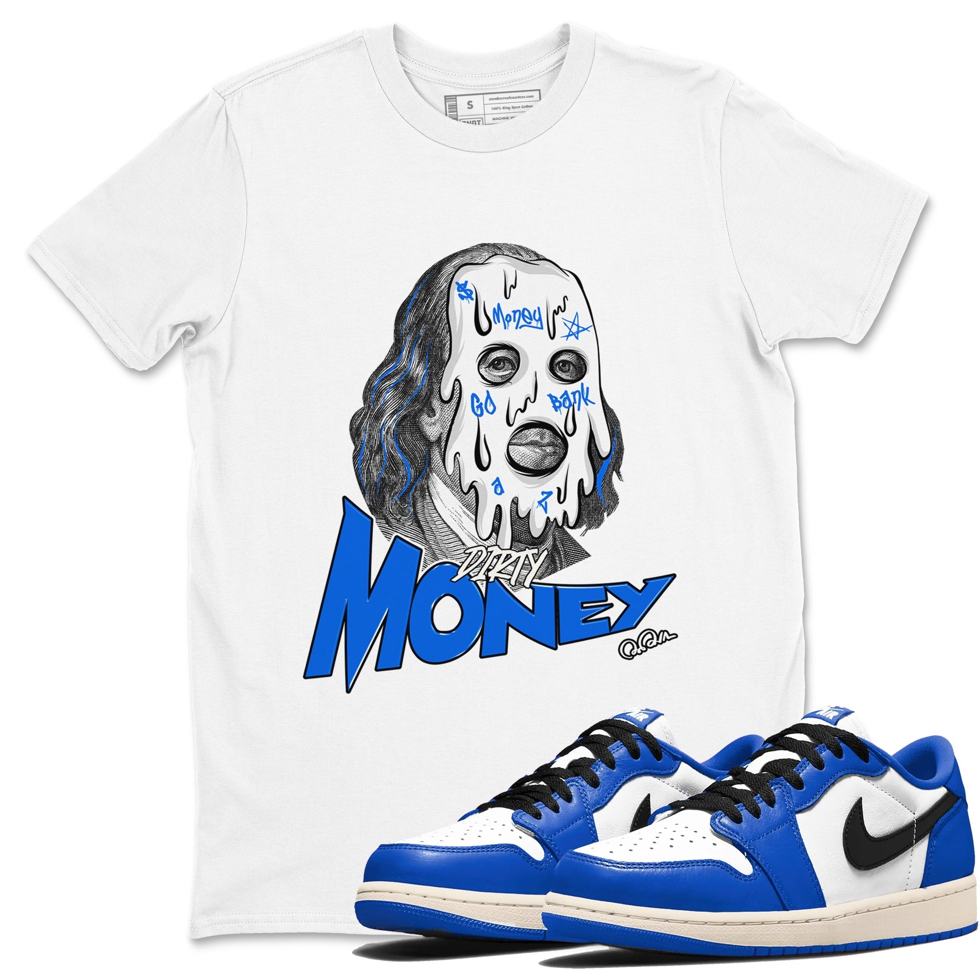 Dirty Money snkmatch Tees - Air Jordan 1 Game Royal