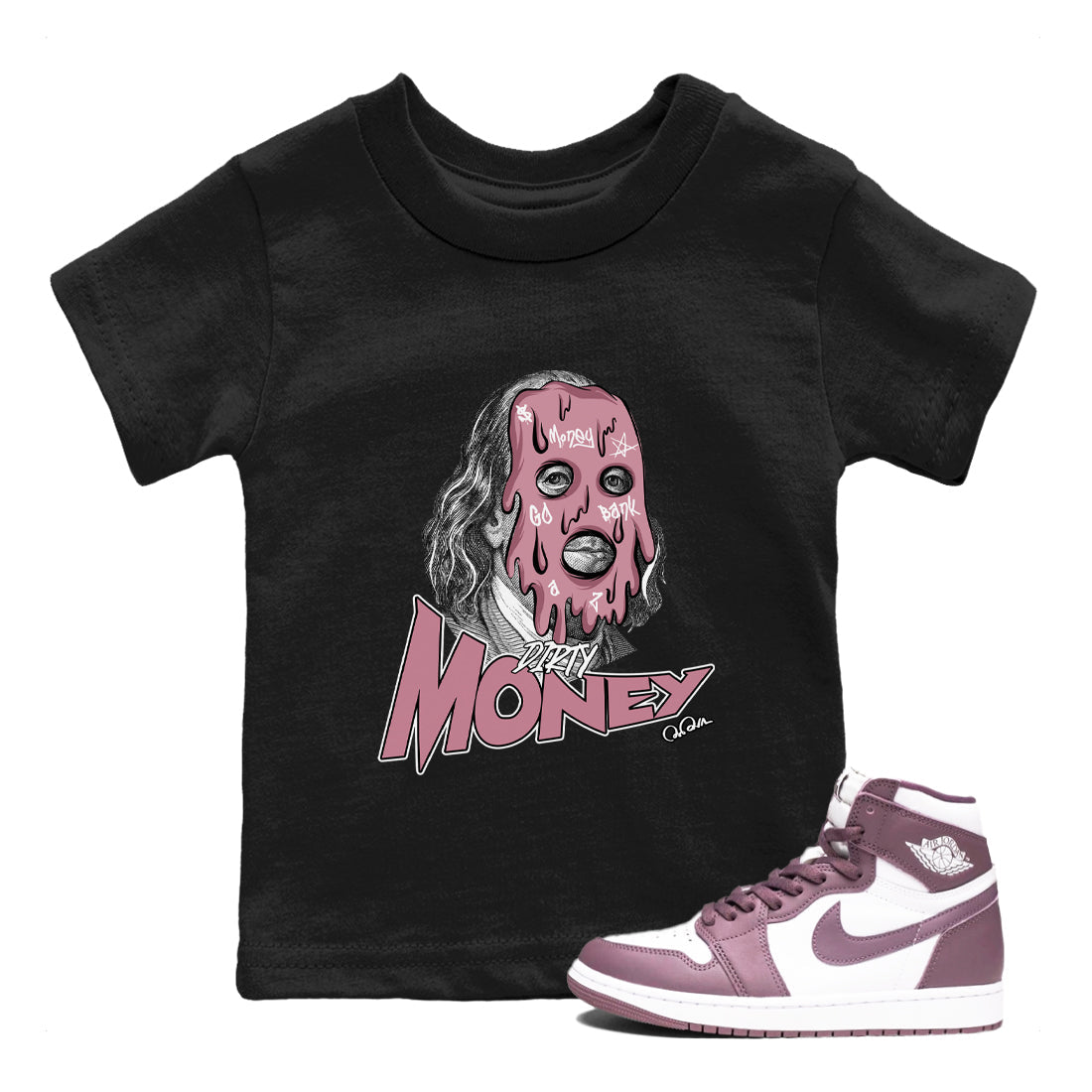 Dirty Money snkmatch Tee Kids - Air Jordan 1 Mauve