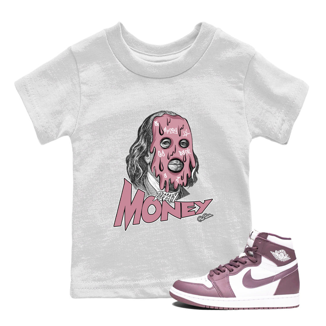 Dirty Money snkmatch Tee Kids - Air Jordan 1 Mauve