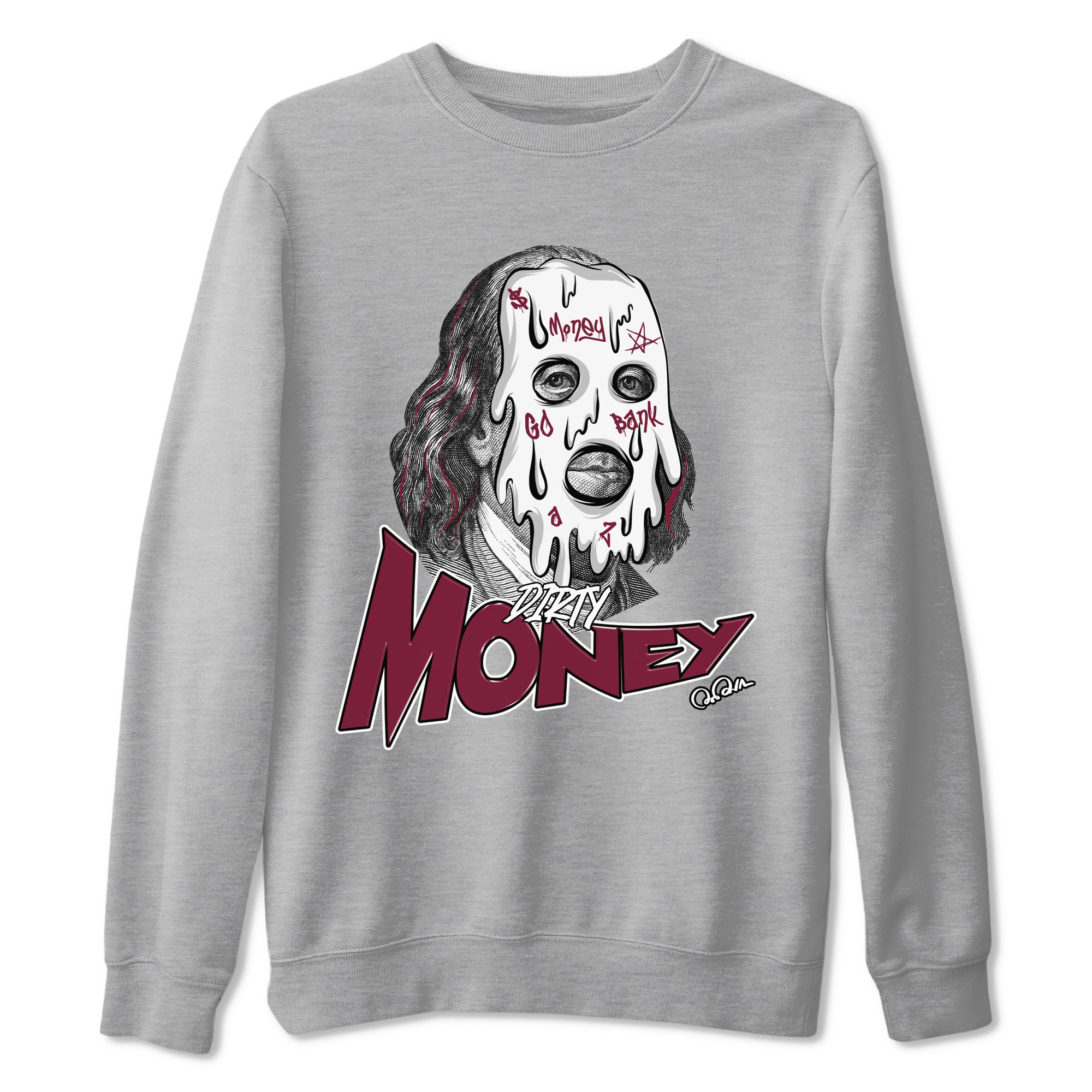Dirty Money snkmatch Tee - Air Jordan 1 Metallic Burgundy