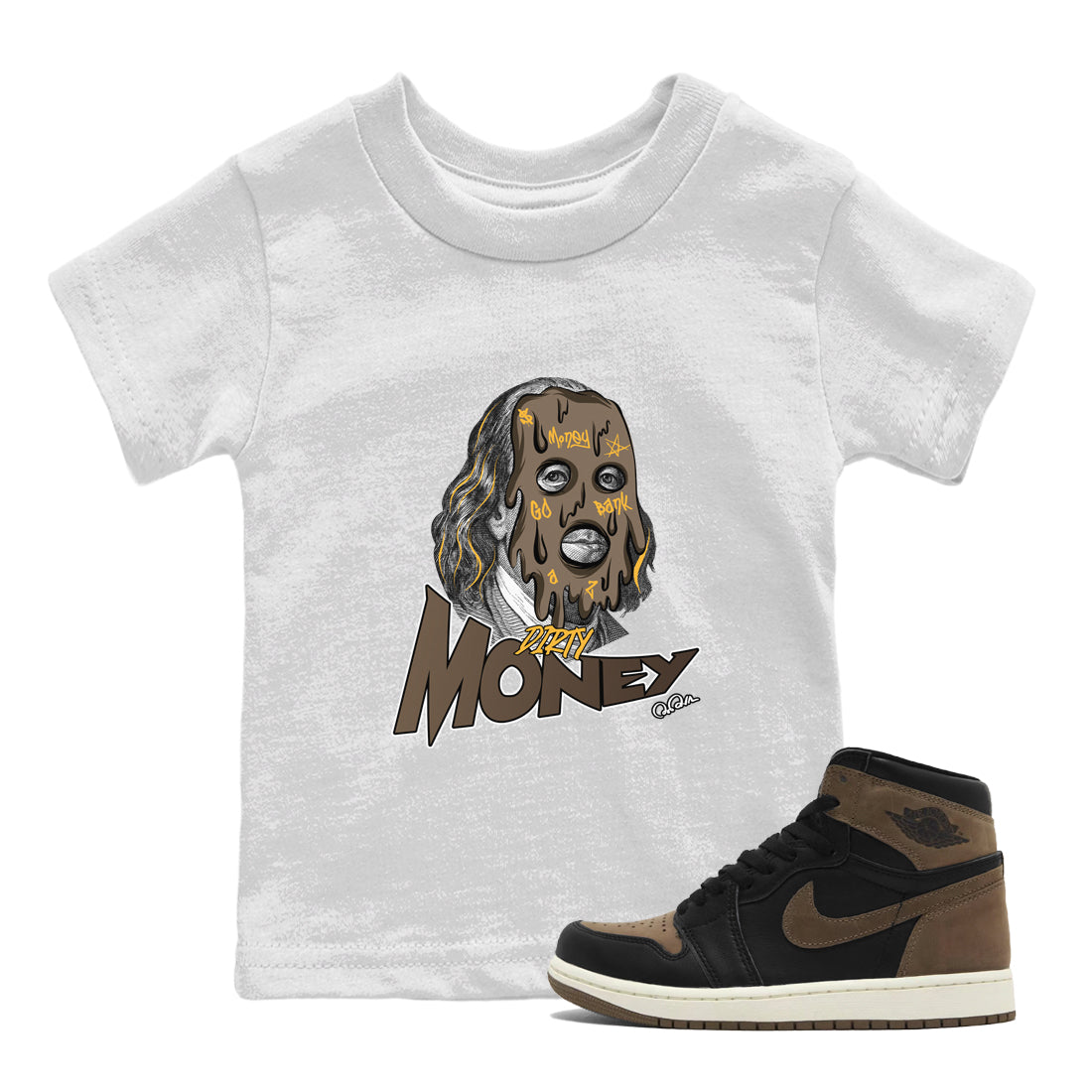 Dirty Money snkmatch Tee Kids - Air Jordan 1 Palomino