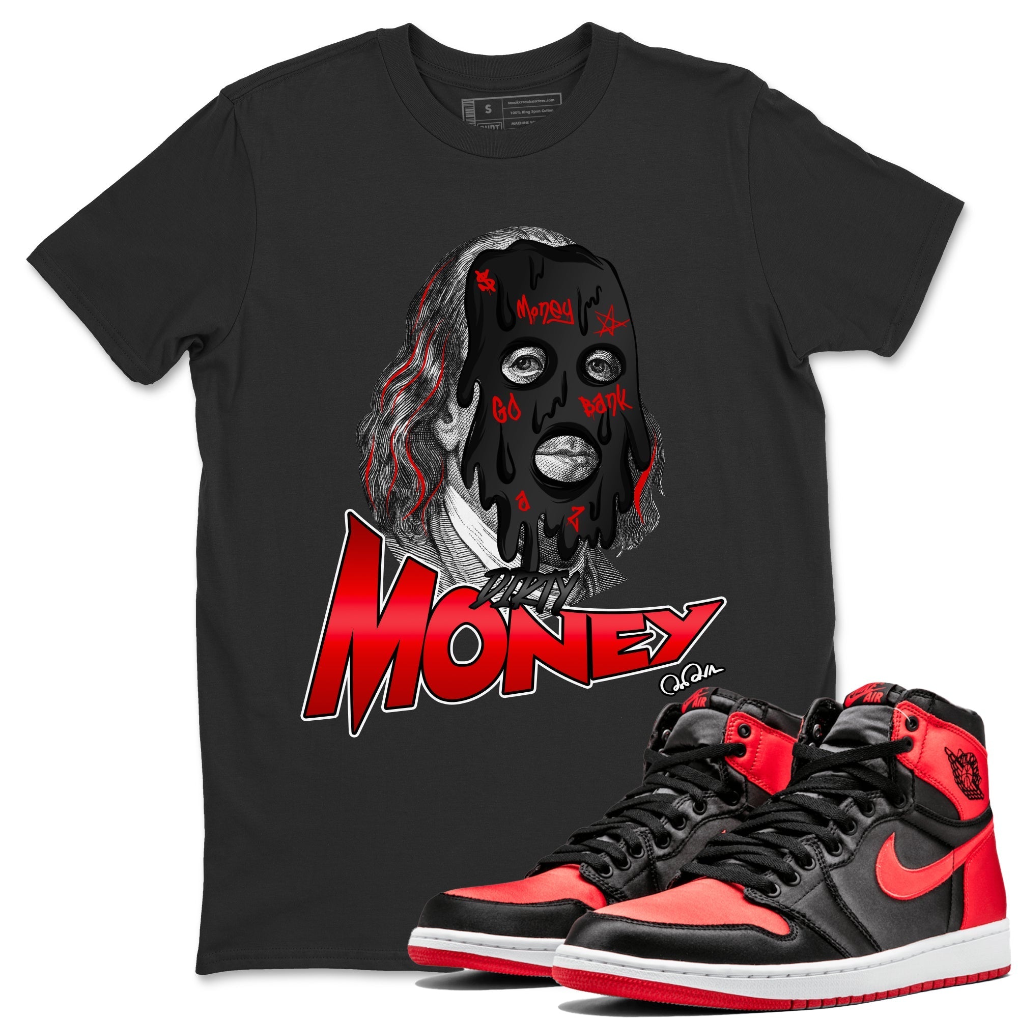 Dirty Money Unisex Tops - Air Jordan 1 Satin Bred