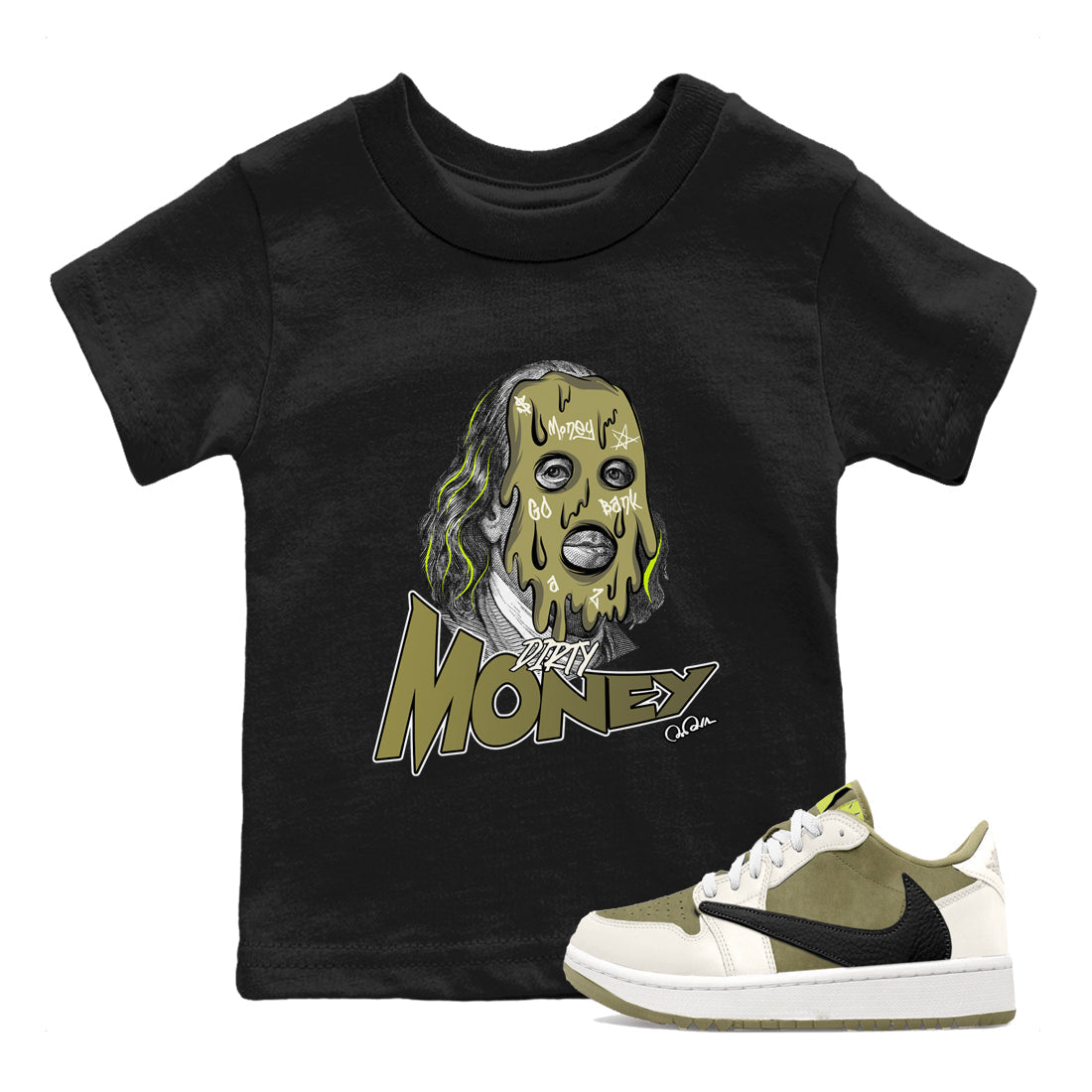 Dirty Money snkmatch Tee Kids - Air Jordan 1 Travis Scott Golf