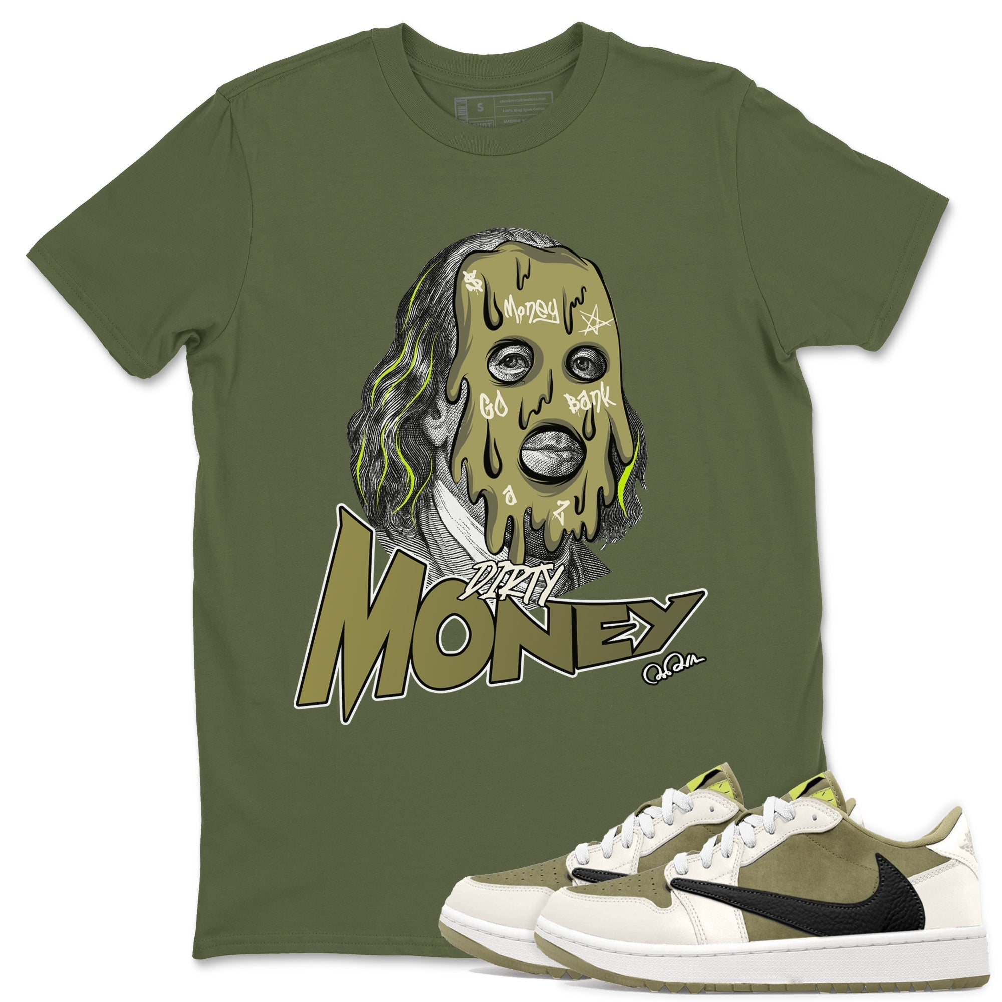 Dirty Money snkmatch Tee - Air Jordan 1 Travis Scott Golf