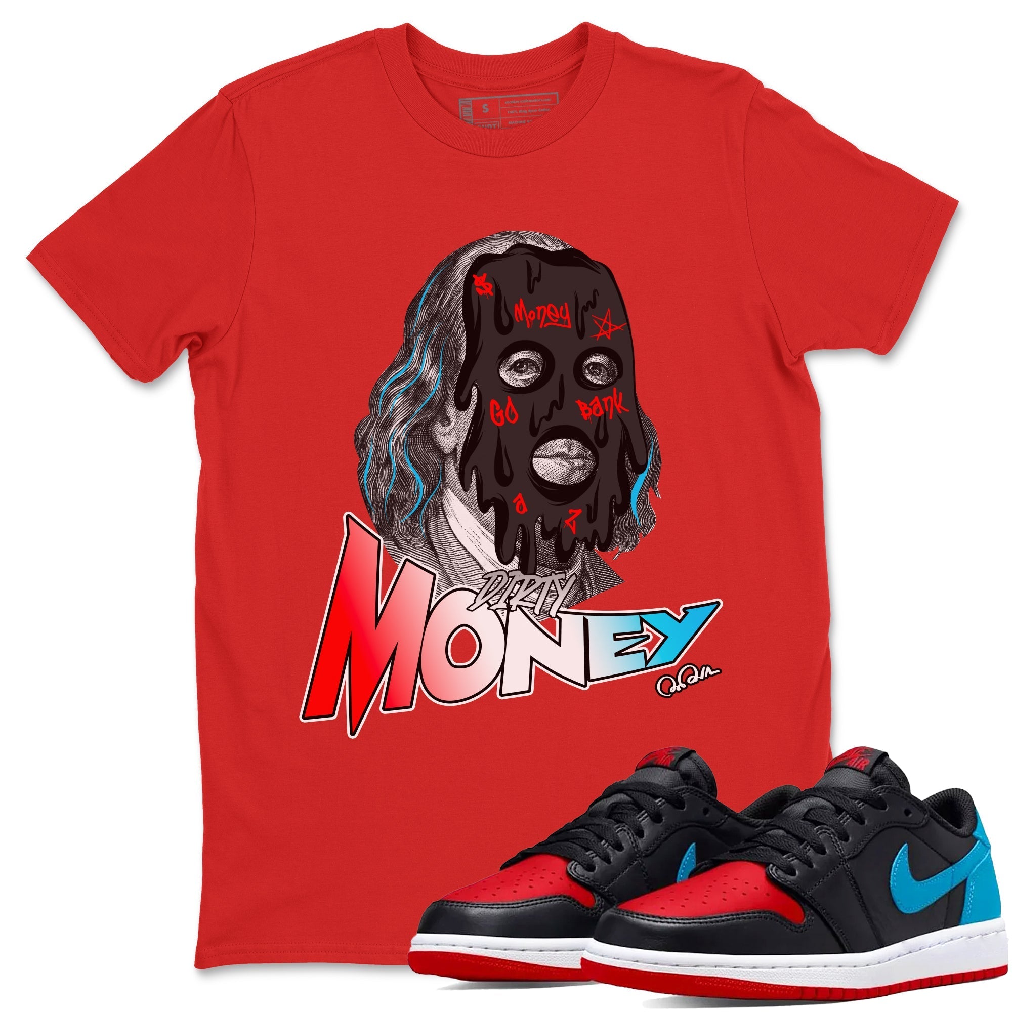 Dirty Money Unisex Tops - Air Jordan 1 UNC to Chicago