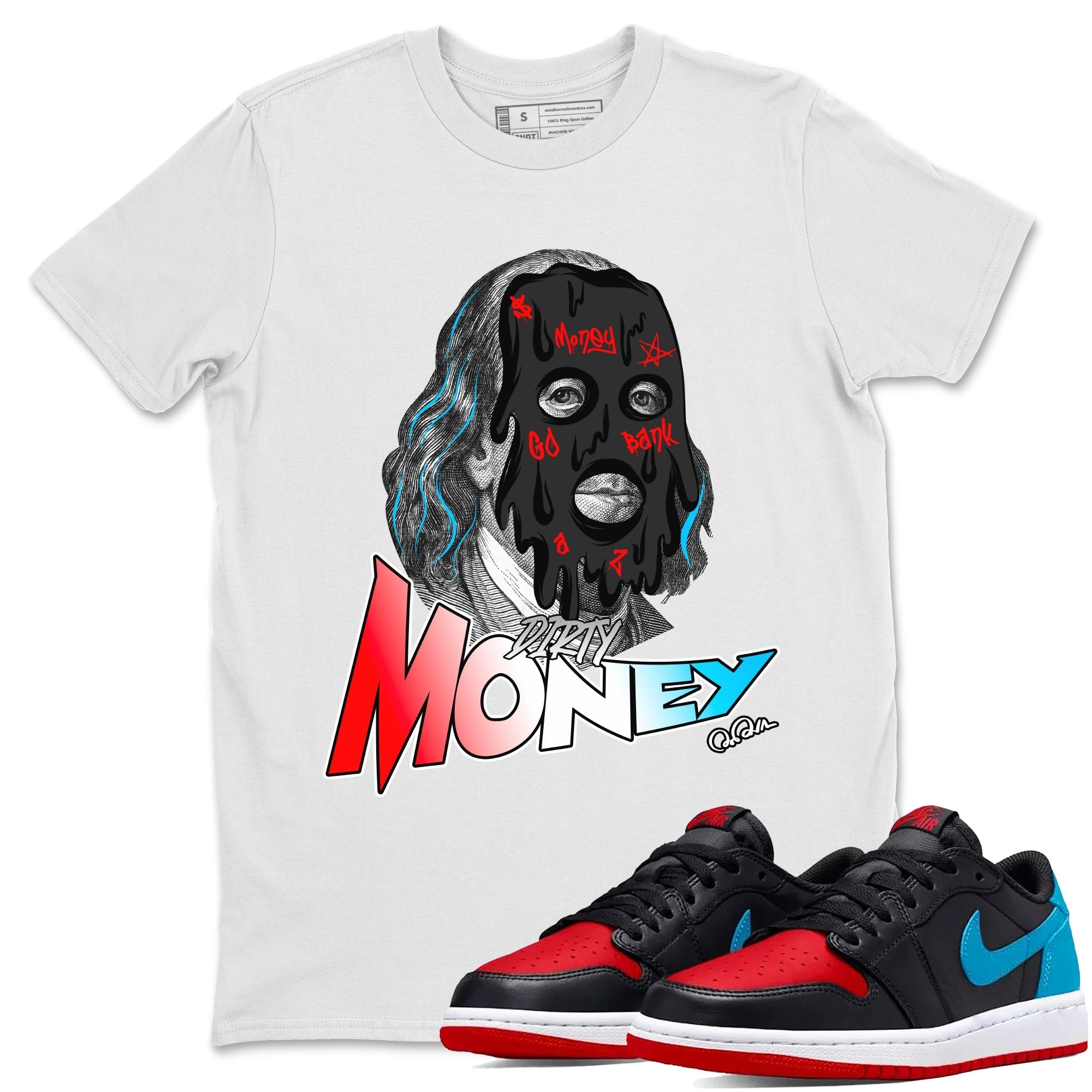 Dirty Money Unisex Tops - Air Jordan 1 UNC to Chicago
