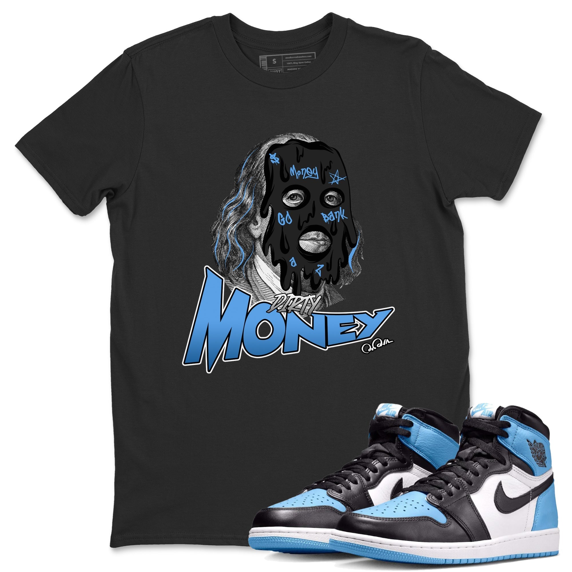 Dirty Money Unisex Tops - Air Jordan 1 UNC Toe