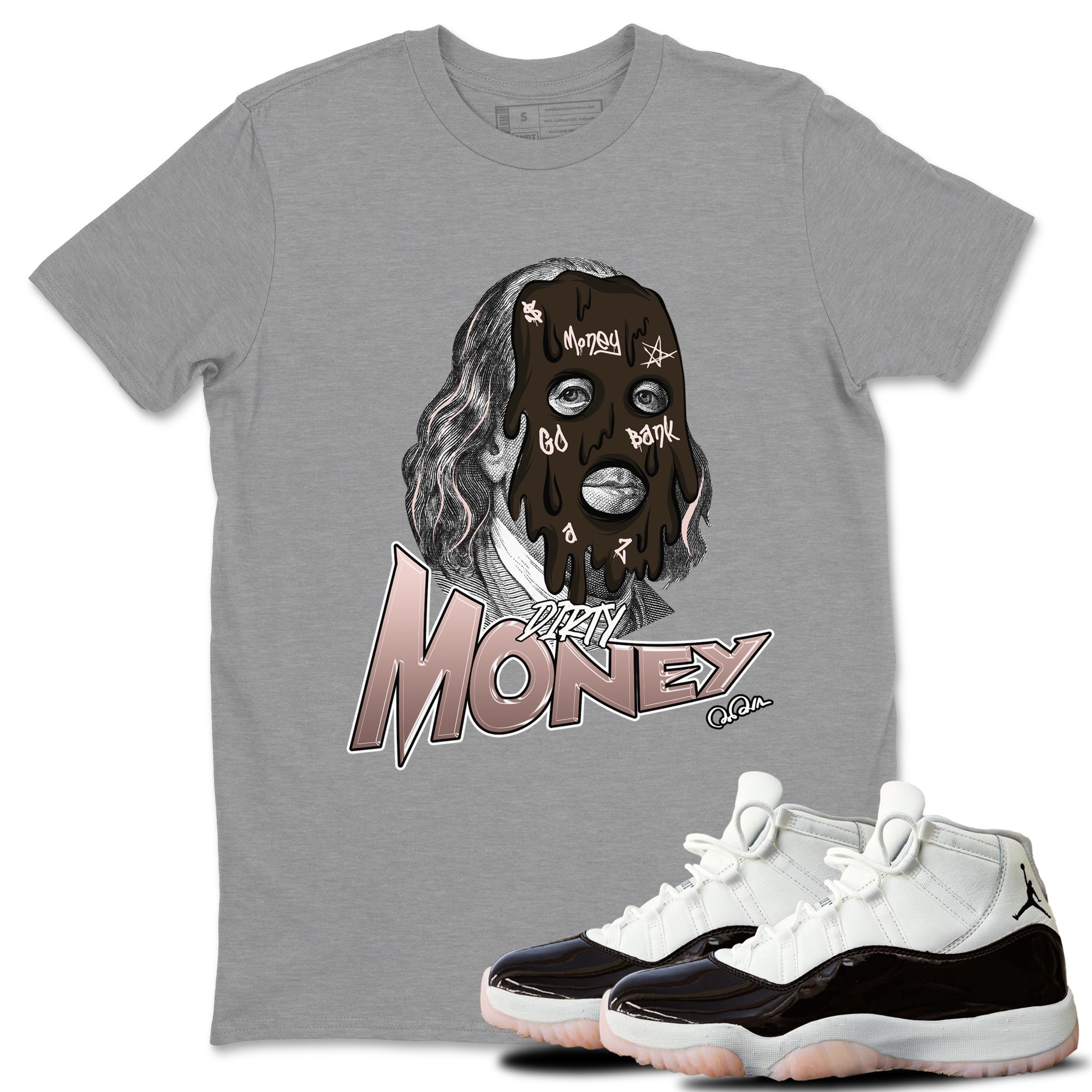 Dirty Money snkmatch Tee - Air Jordan 11 Neapolitan