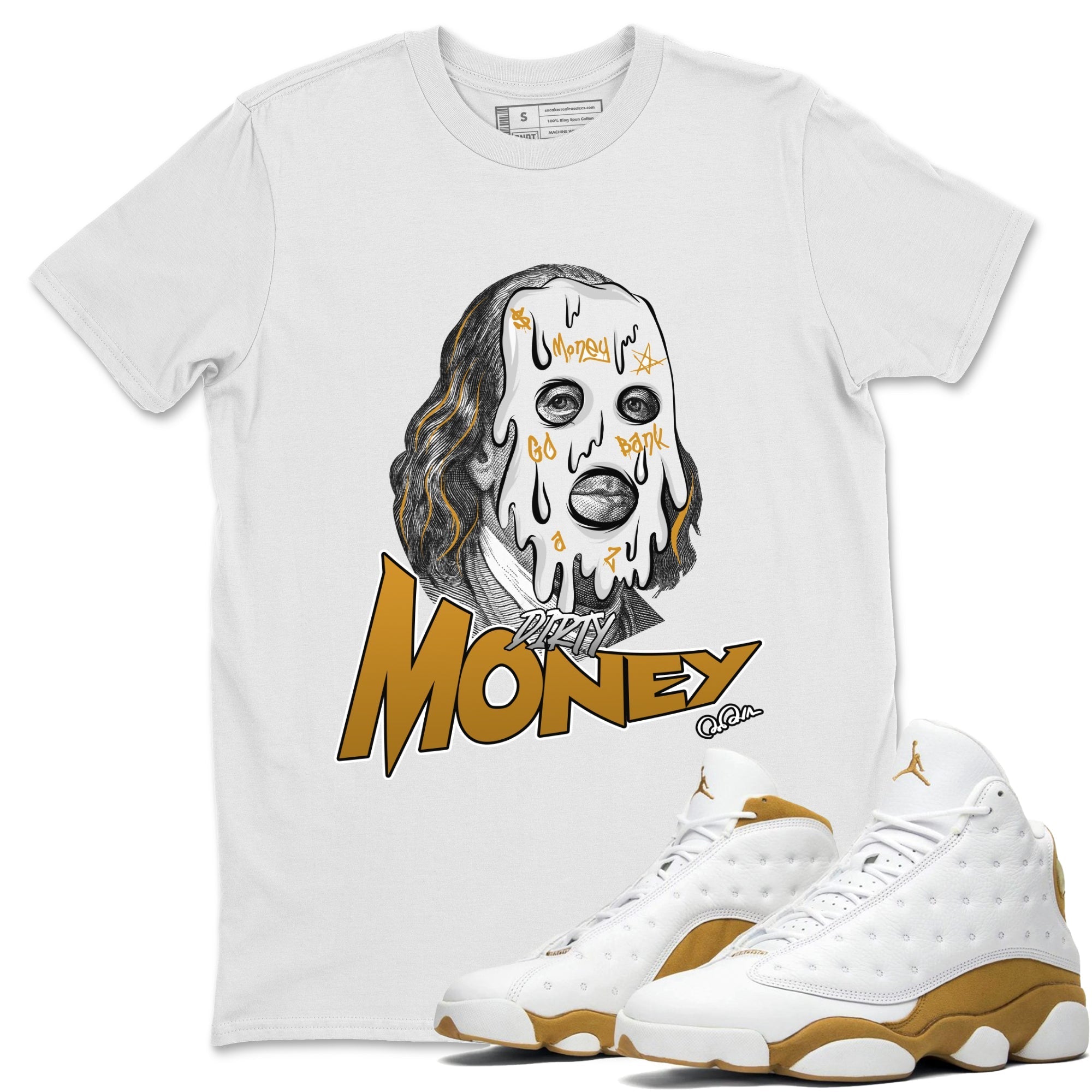 Dirty Money Unisex Tops - Air Jordan 13 Wheat