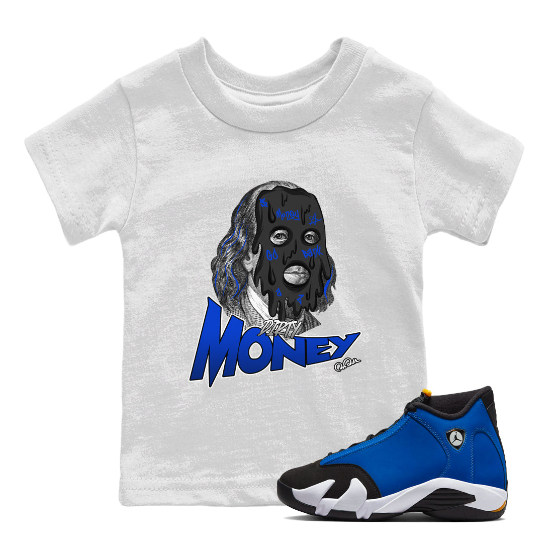 Dirty Money Kids Tops - Air Jordan 14 Laney