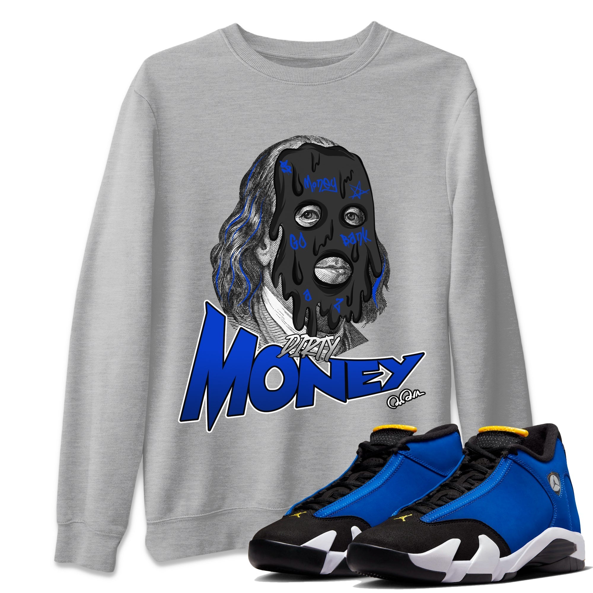 Dirty Money Unisex Tops - Air Jordan 14 Laney