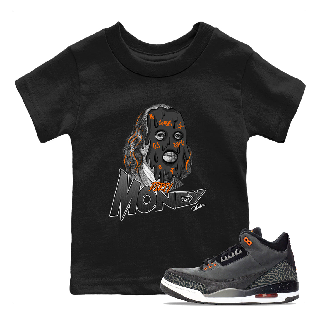 Dirty Money snkmatch Tee Kids - Air Jordan 3 Fear