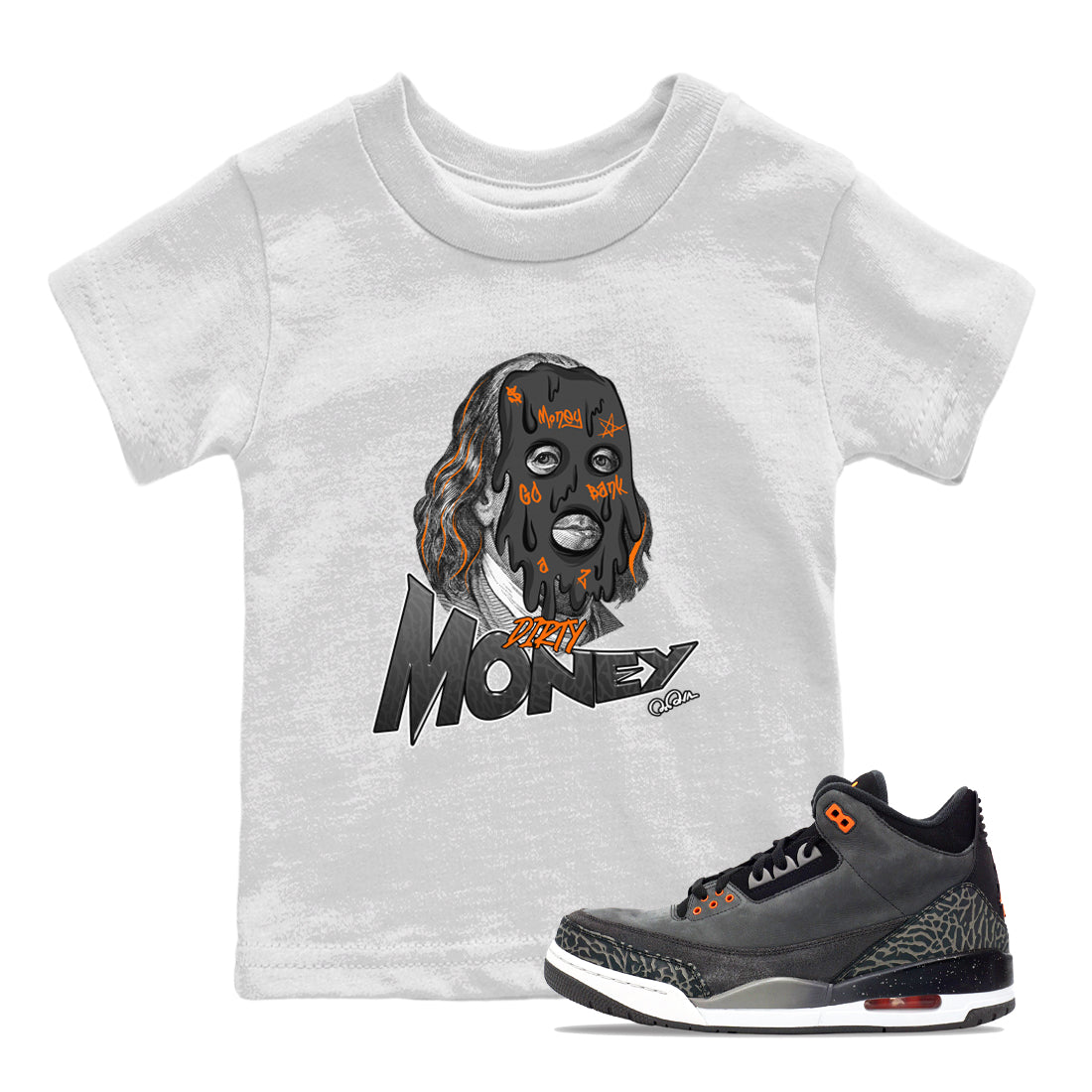 Dirty Money snkmatch Tee Kids - Air Jordan 3 Fear