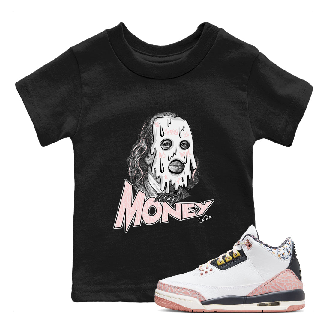 Dirty Money snkmatch Tees Kids - Air Jordan 3 Vintage Floral
