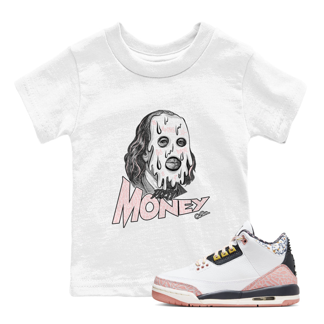 Dirty Money snkmatch Tees Kids - Air Jordan 3 Vintage Floral