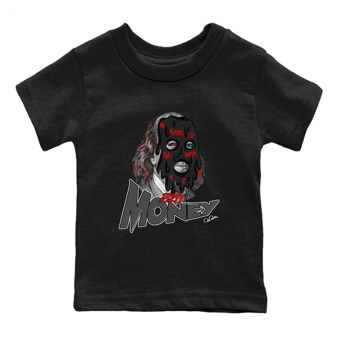 Dirty Money snkmatch Tee Kids - Air Jordan 4 Bred Reimagined