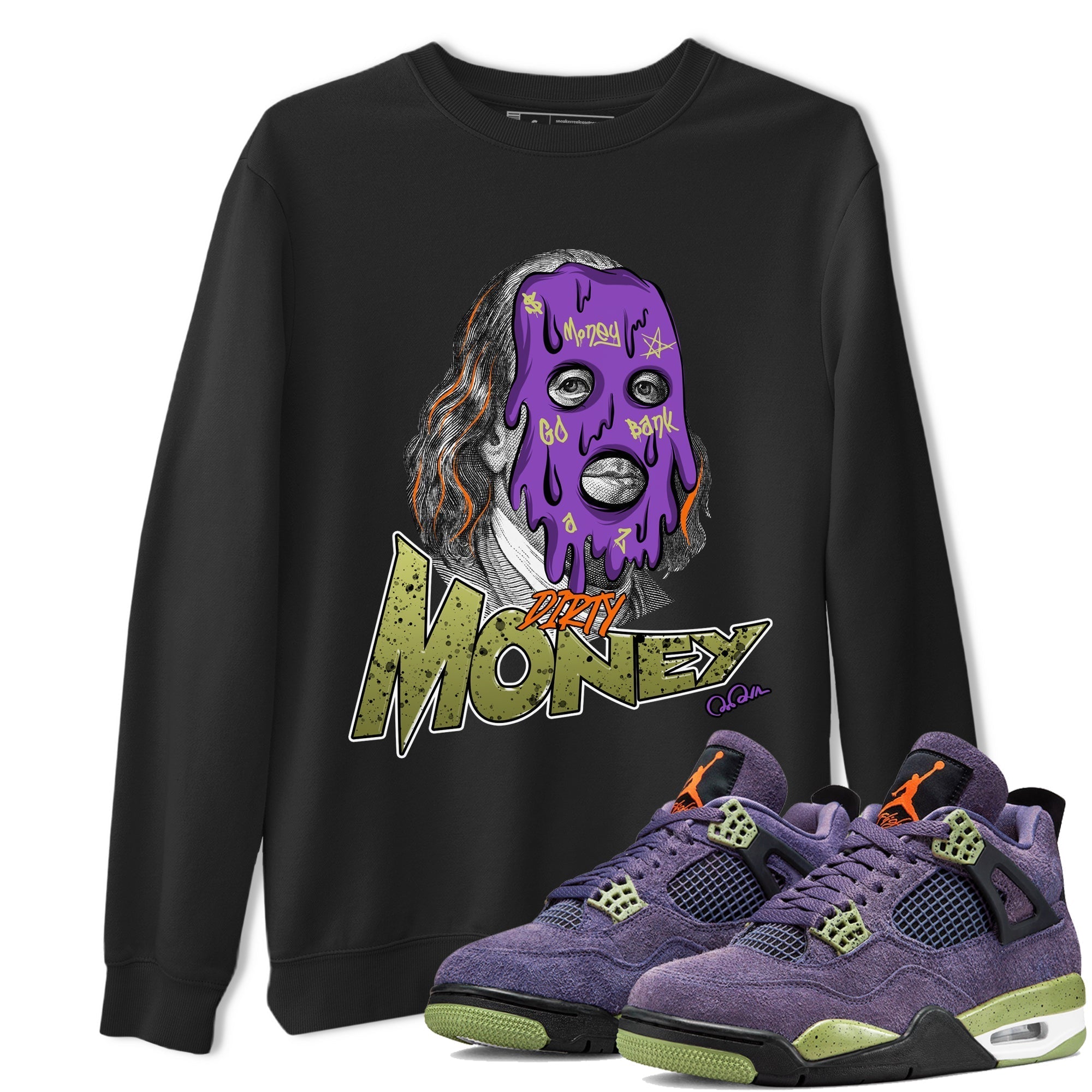 Dirty Money snkmatch Tee - Air Jordan 4 Canyon Purple