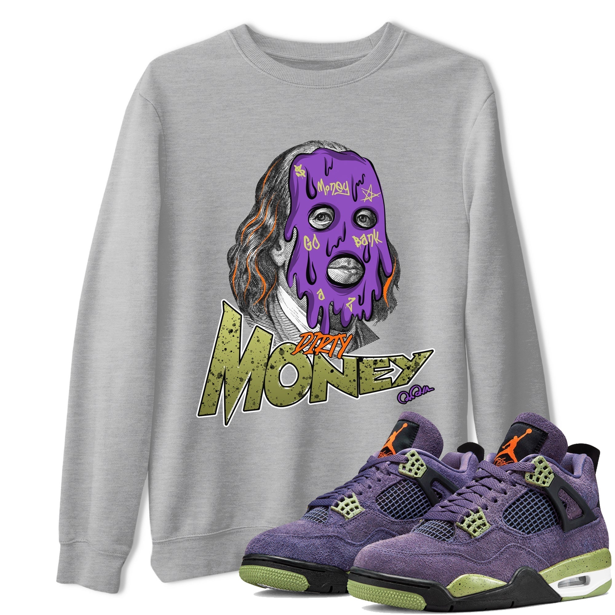 Dirty Money snkmatch Tee - Air Jordan 4 Canyon Purple