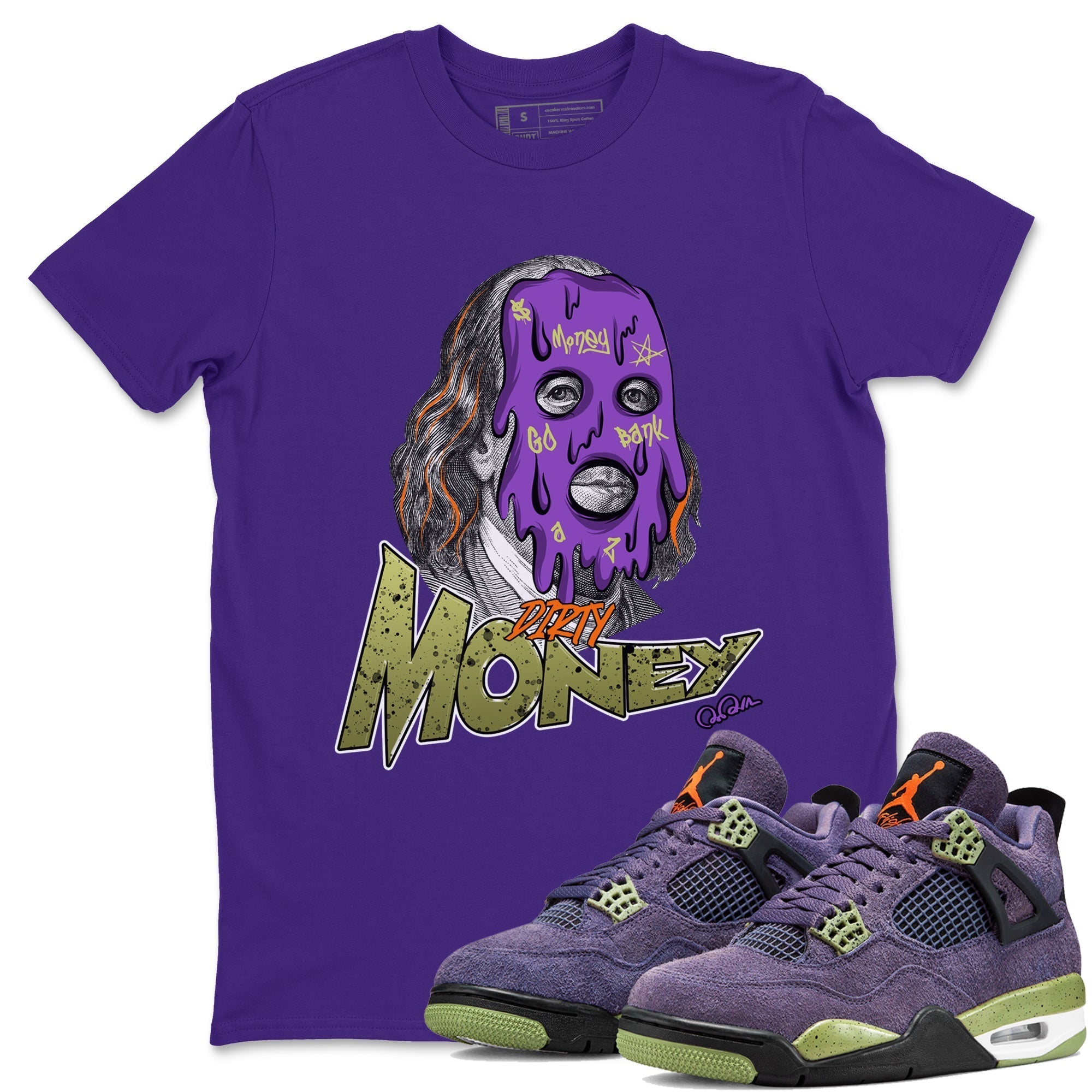 Dirty Money snkmatch Tee - Air Jordan 4 Canyon Purple
