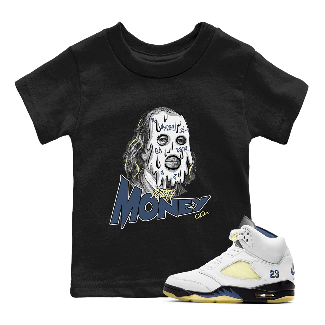 Dirty Money snkmatch Tee Kids - Air Jordan 5 A Ma Maniere x Photon Dust