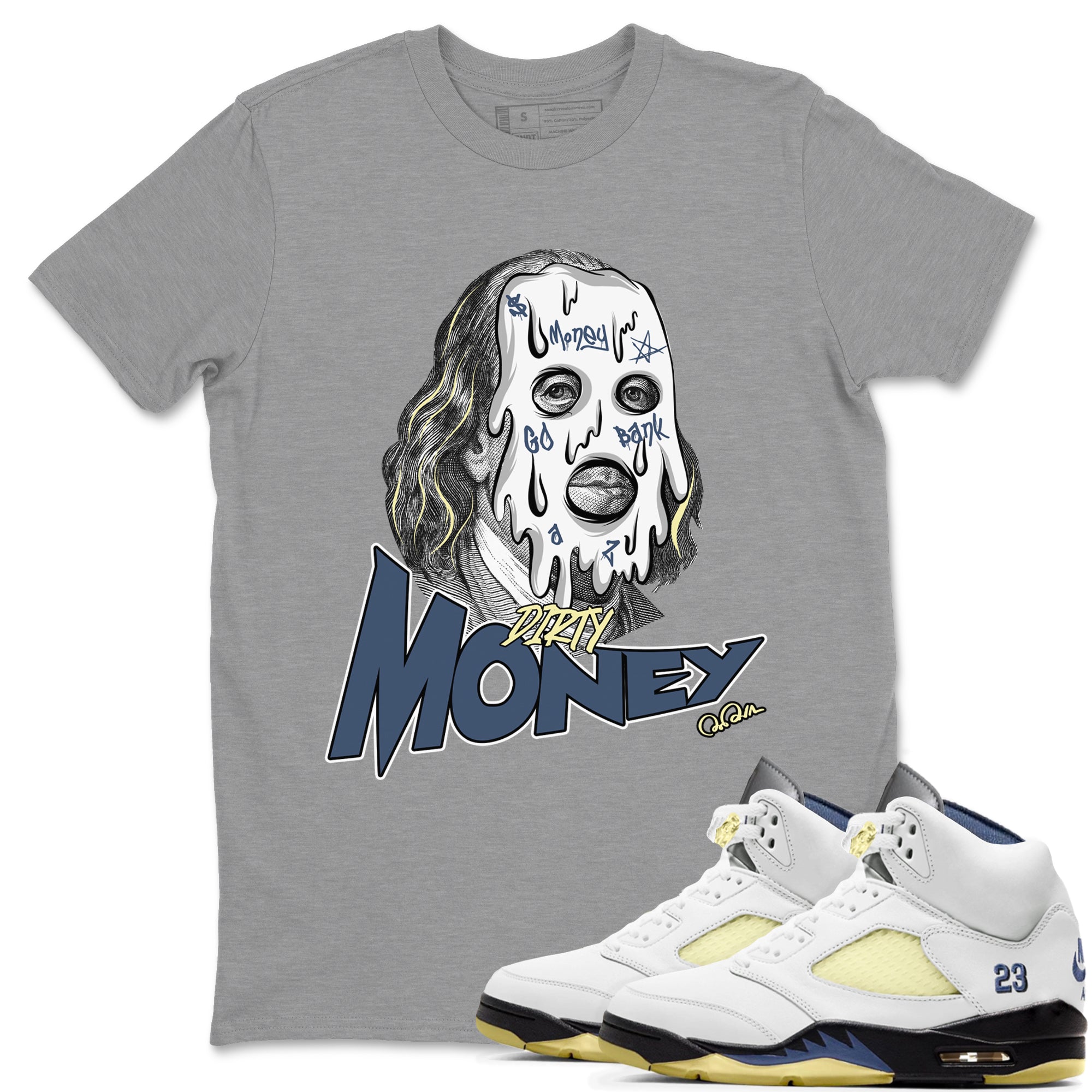 Dirty Money snkmatch Tee - Air Jordan 5 A Ma Maniere x Photon Dust