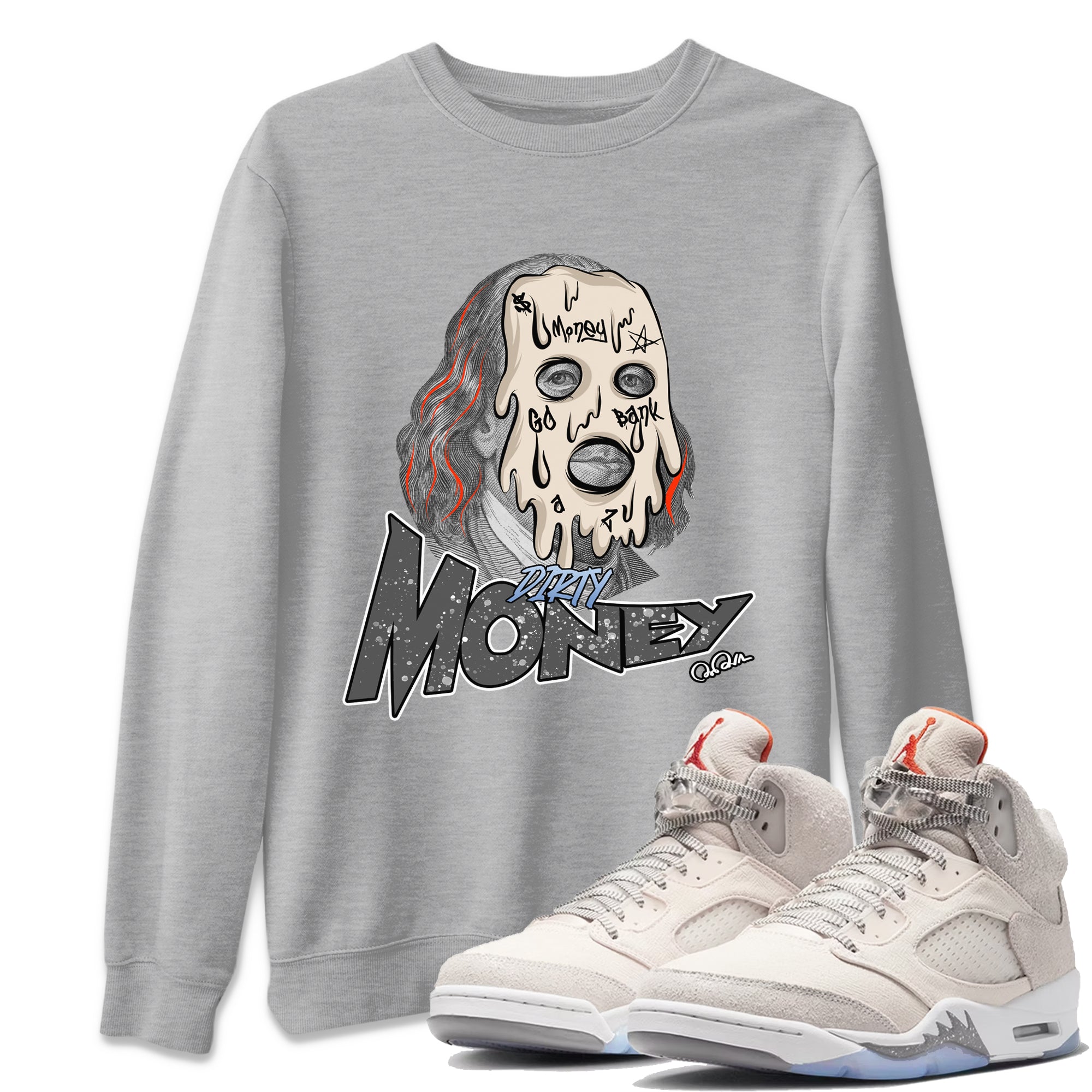 Dirty Money Unisex Tops - Air Jordan 5 Craft