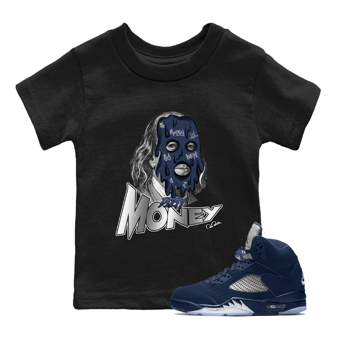 Dirty Money Kids Tops - Air Jordan 5 Georgetown