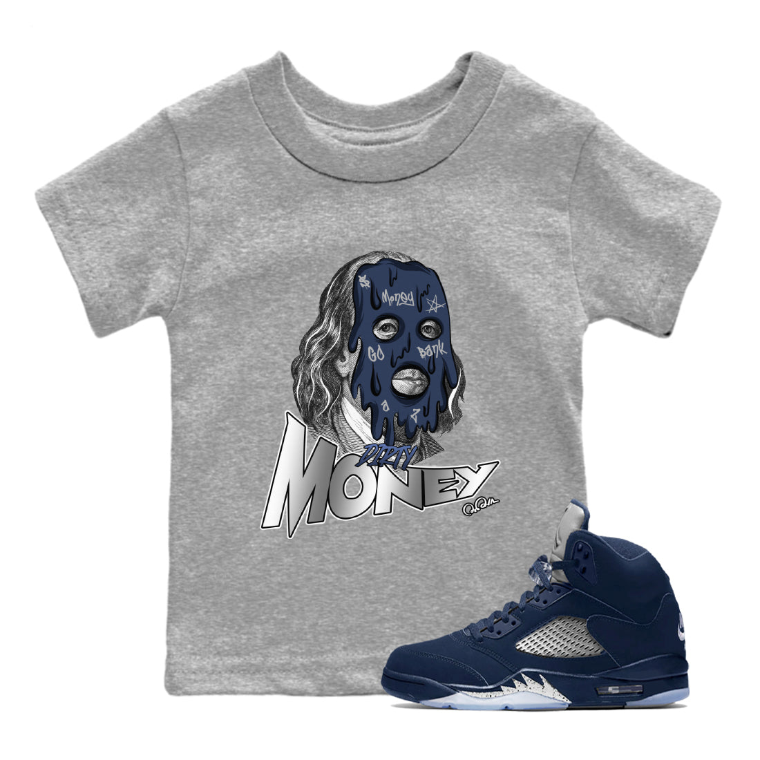 Dirty Money Kids Tops - Air Jordan 5 Georgetown