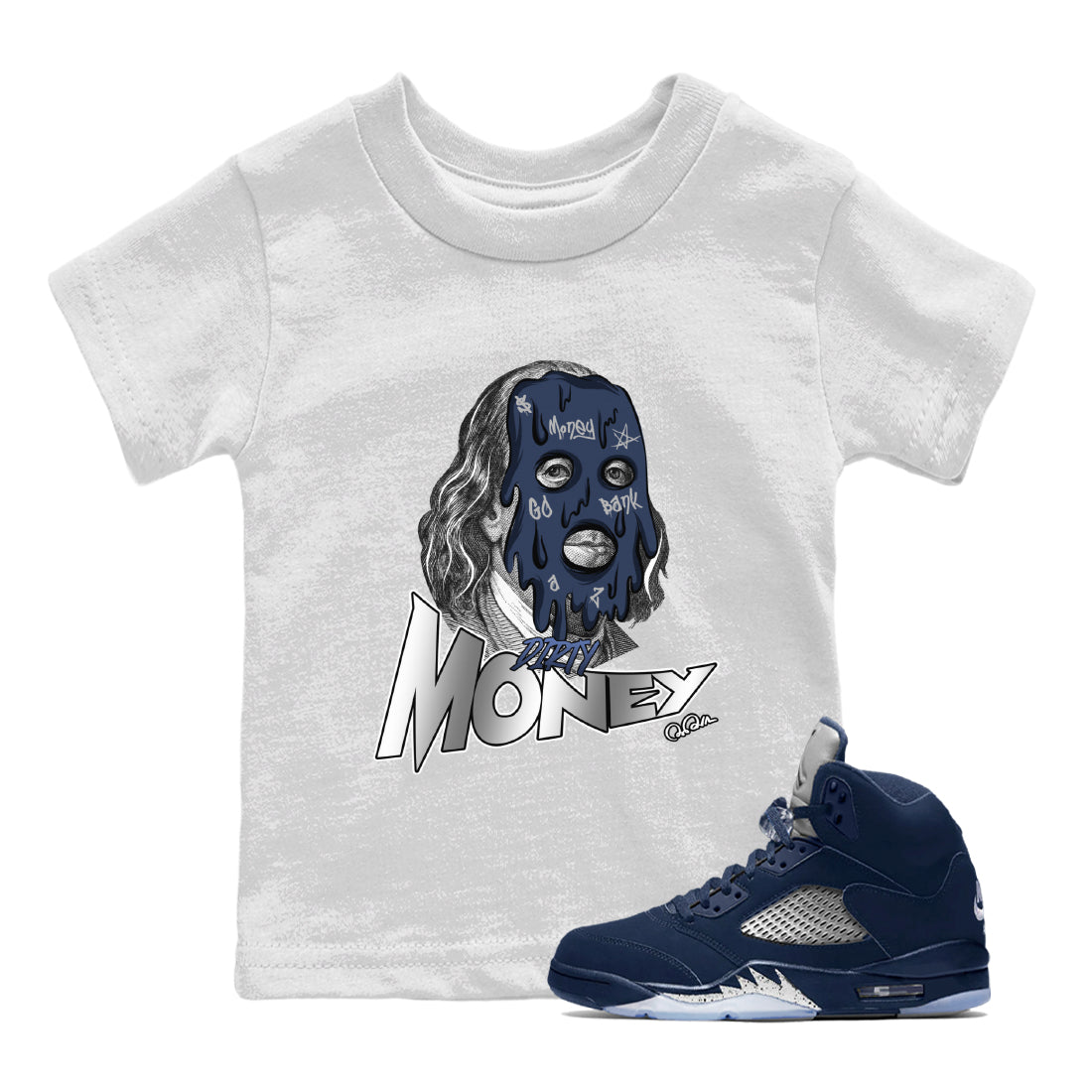 Dirty Money Kids Tops - Air Jordan 5 Georgetown