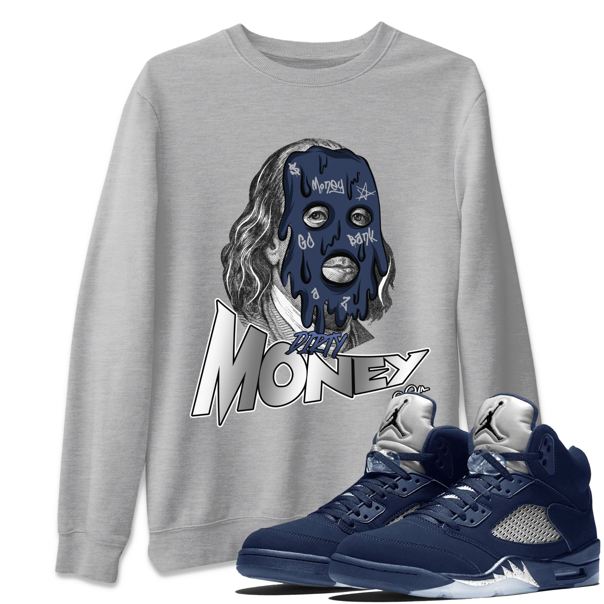 Dirty Money Unisex Tops - Air Jordan 5 Georgetown