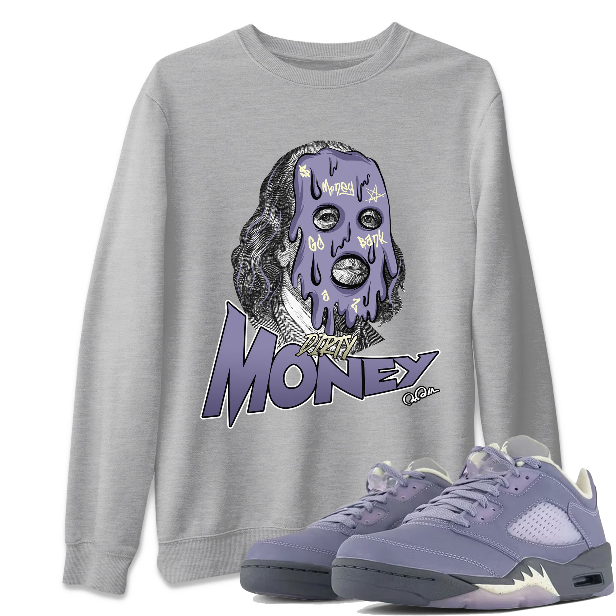Dirty Money Unisex Tops - Air Jordan 5 Indigo Haze