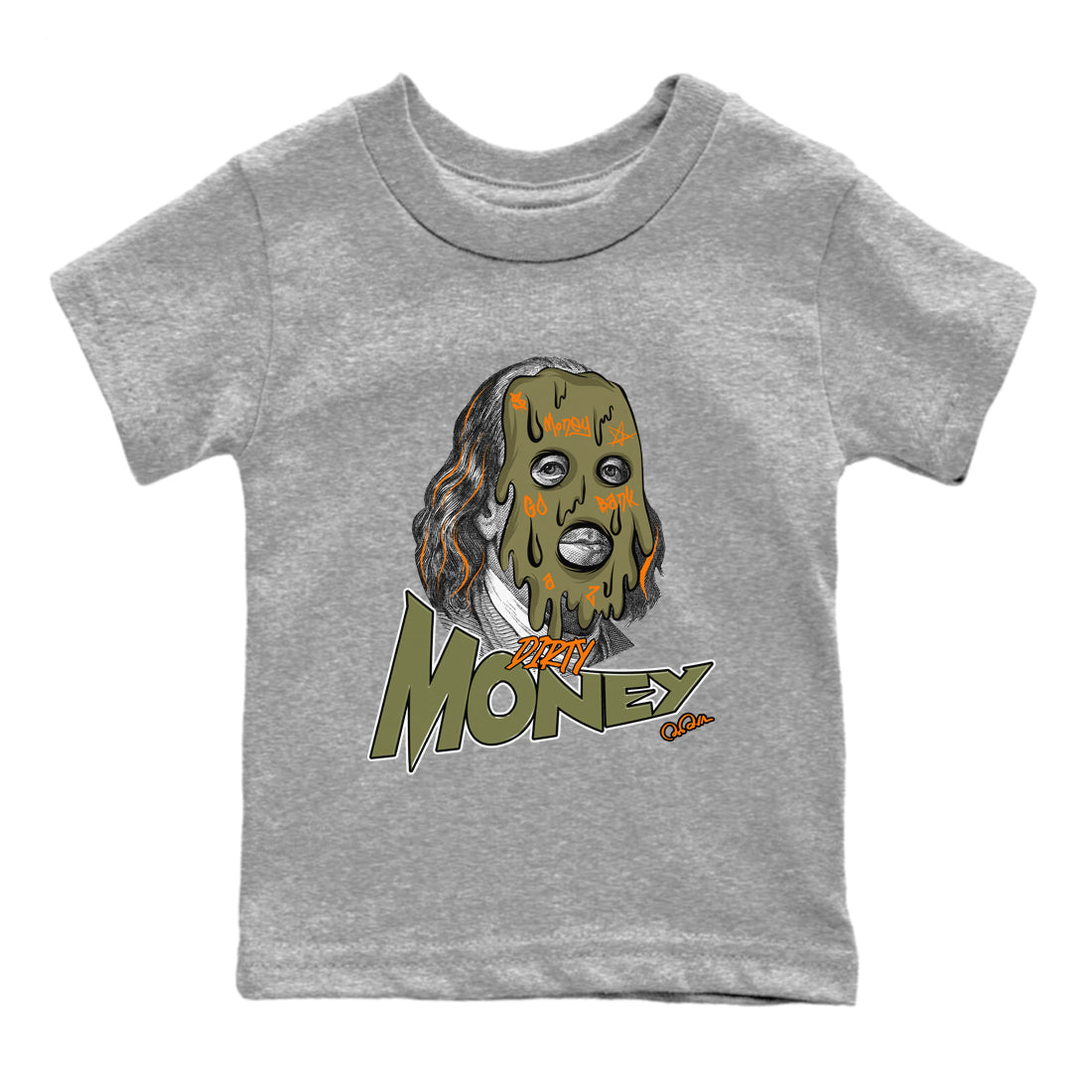 Dirty Money snkmatch Tees Kids - Air Jordan 5 Olive