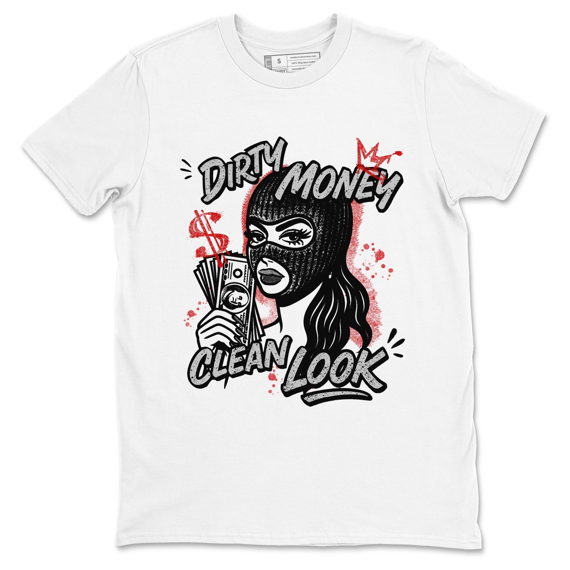 Dirty Money Clean Look snkmatch Tees - Air Jordan 4 White Cement