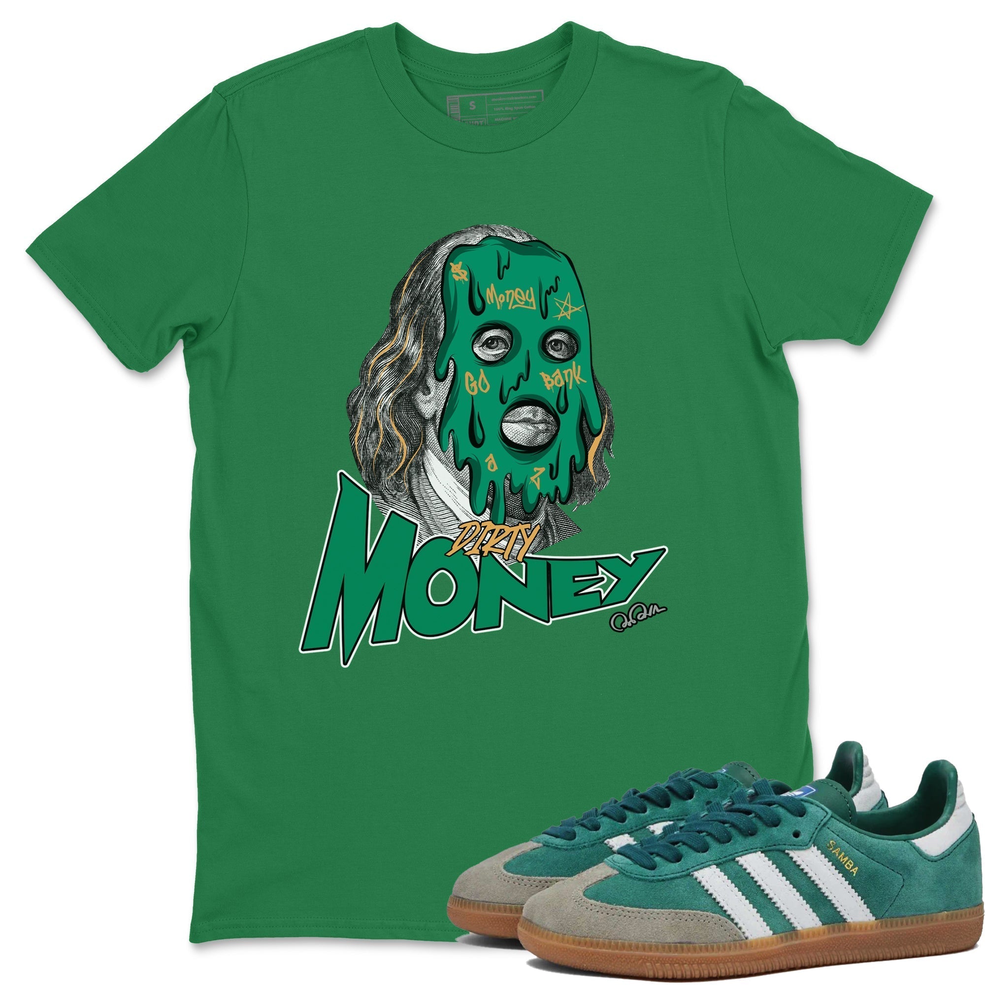 Dirty Money snkmatch Tee - Samba Collegiate Green Gum