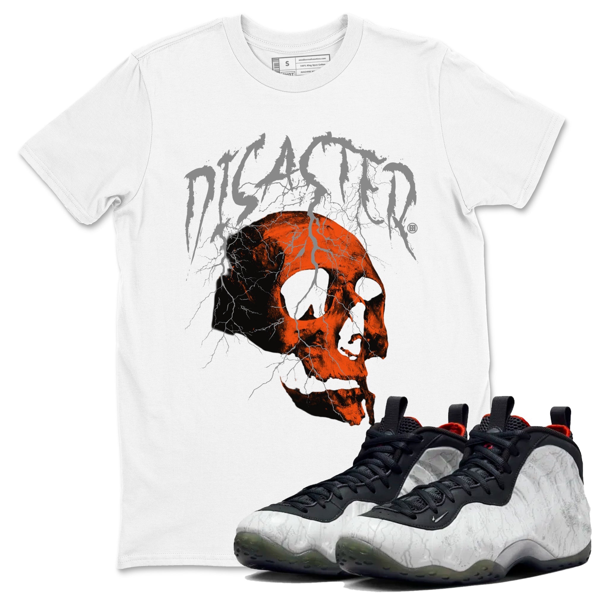 Disater Skull snkmatch Tees - Air Foamposite One Jin