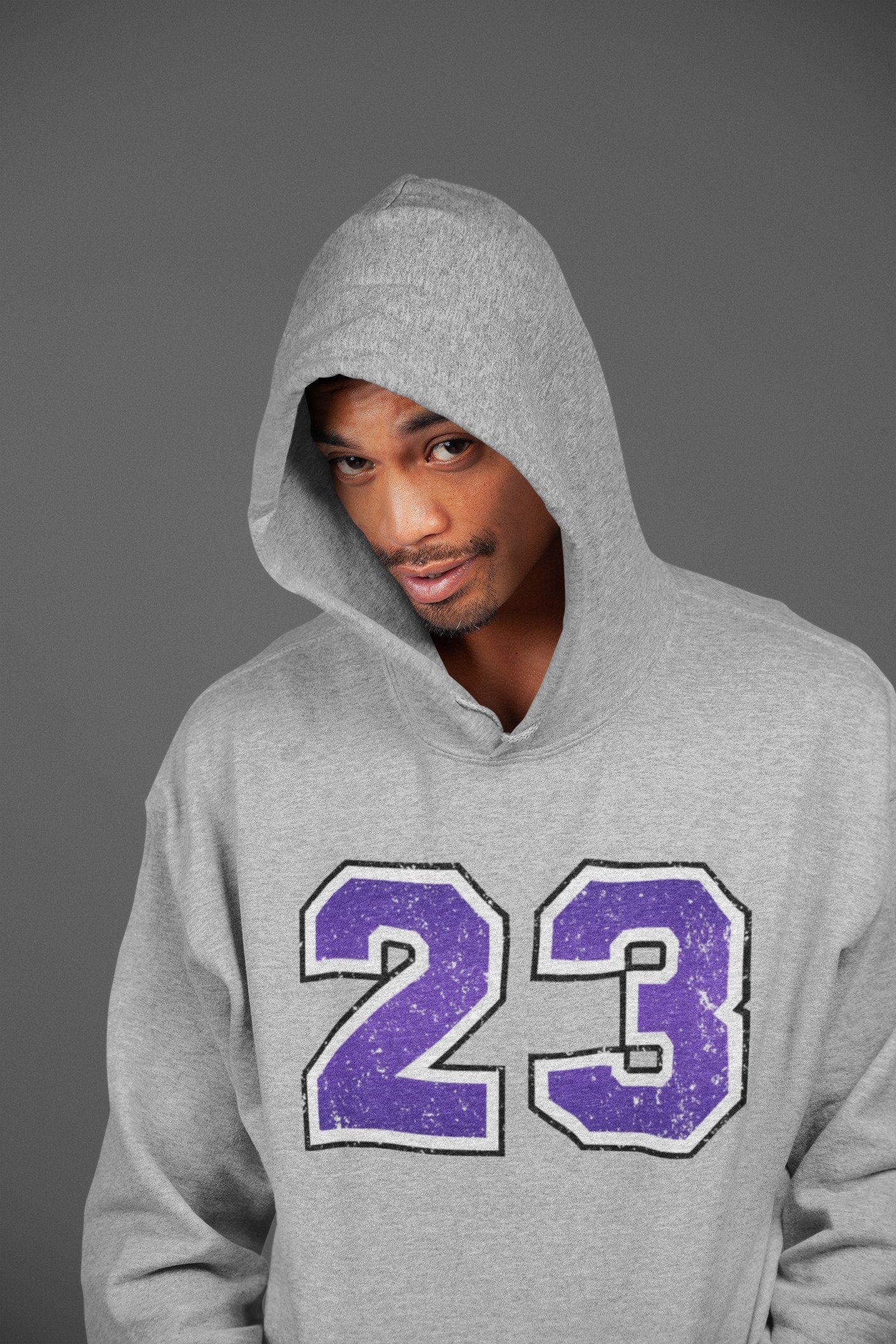Distressed 23 Unisex Tops - Air Jordan 1 Court Purple