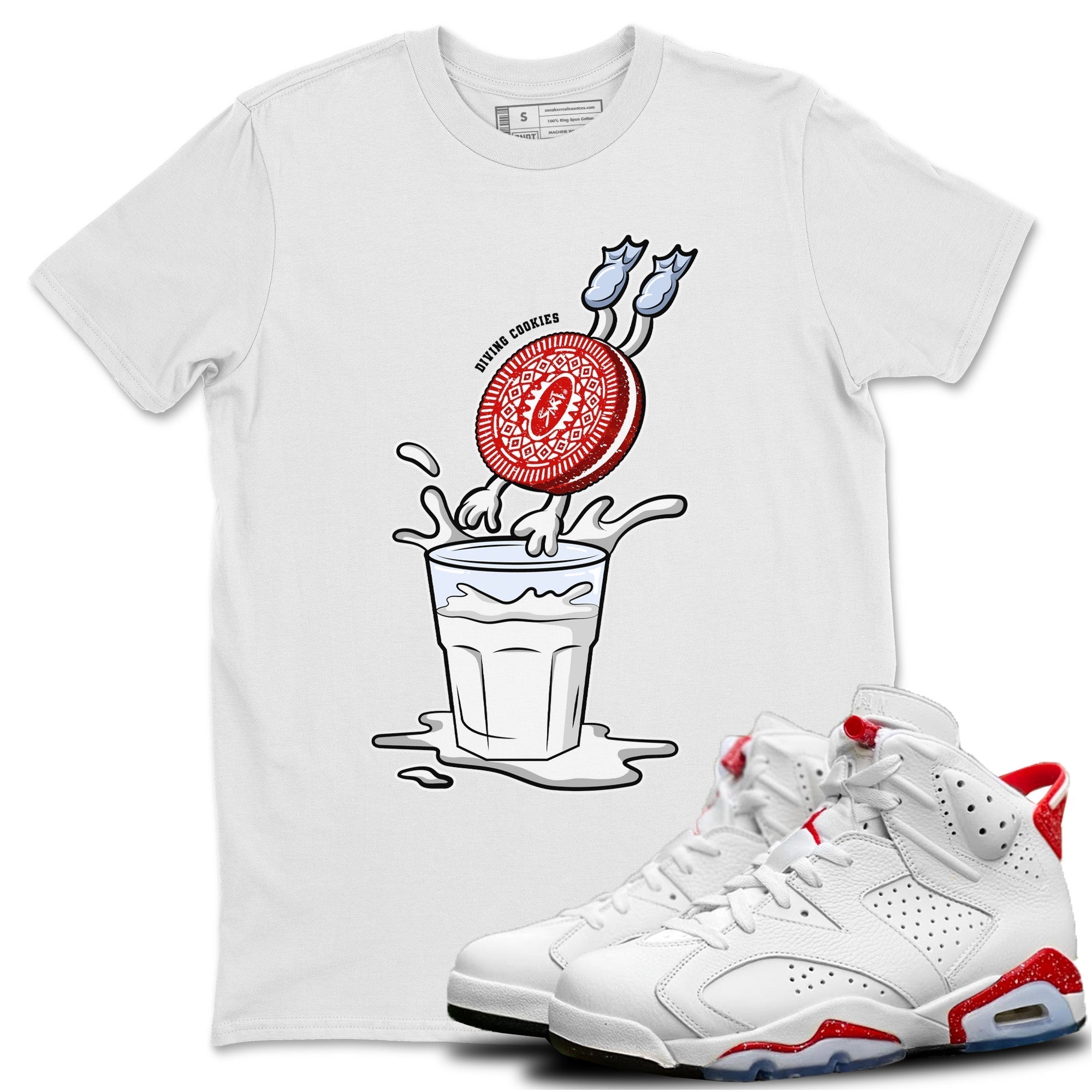 Diving Cookies Unisex Tops - Air Jordan 6 Red Velvet Cookies