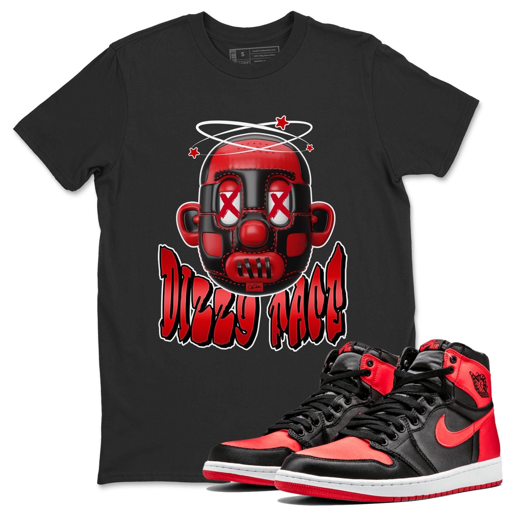 Dizzy Face Unisex Tops - Air Jordan 1 Satin Bred