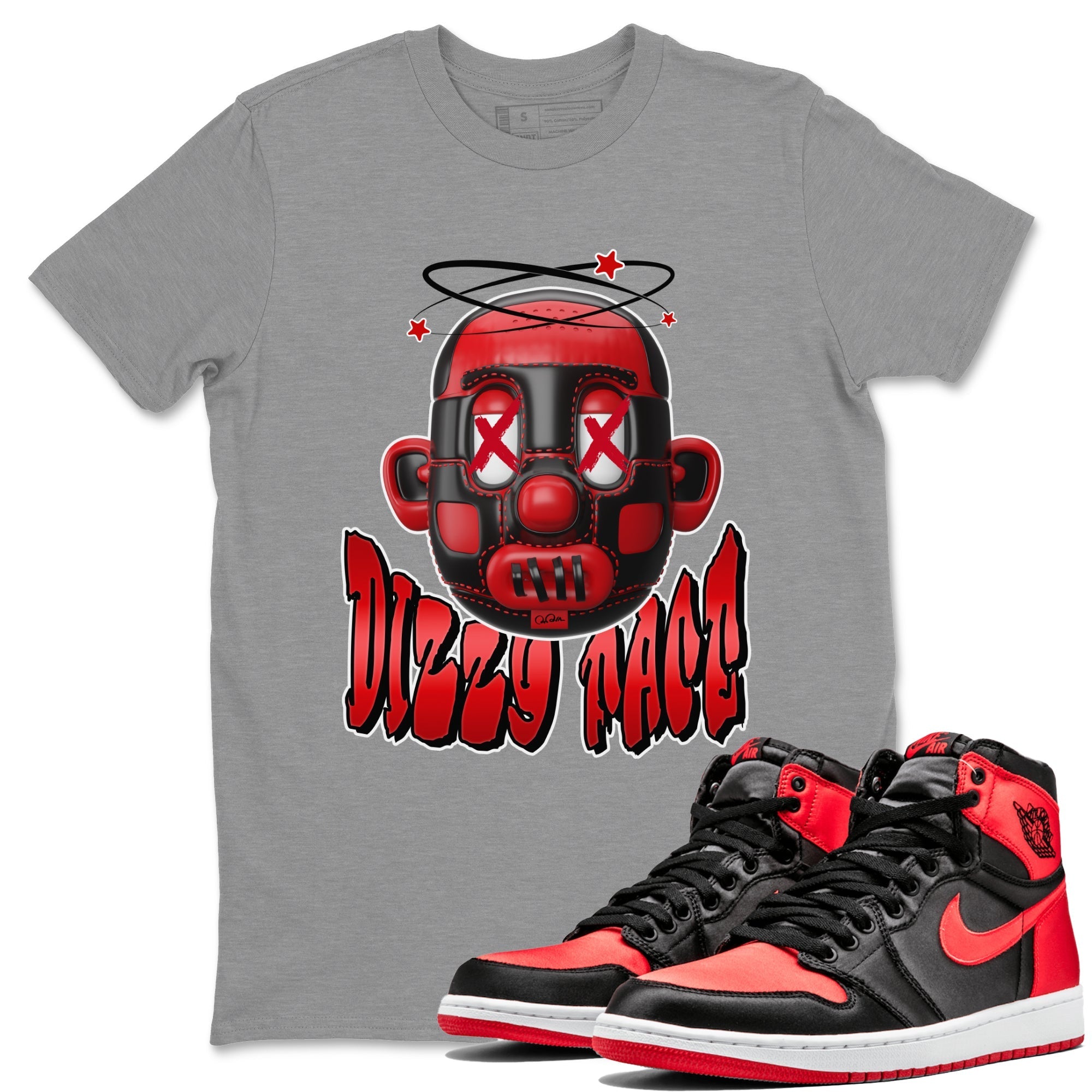 Dizzy Face Unisex Tops - Air Jordan 1 Satin Bred
