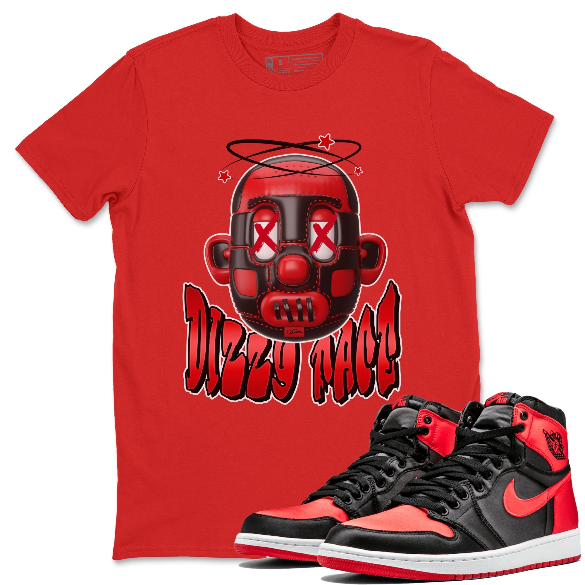 Dizzy Face Unisex Tops - Air Jordan 1 Satin Bred