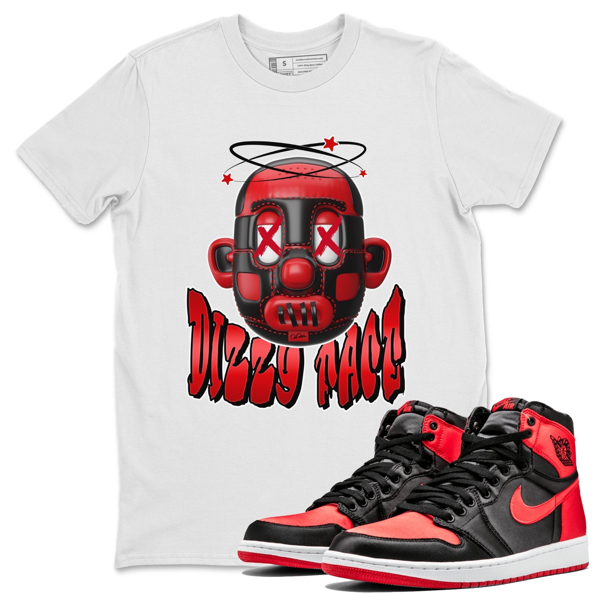 Dizzy Face Unisex Tops - Air Jordan 1 Satin Bred