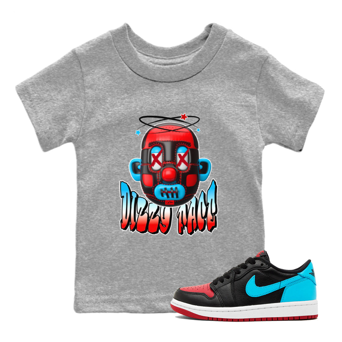 Dizzy Face Kids Tops - Air Jordan 1 UNC to Chicago