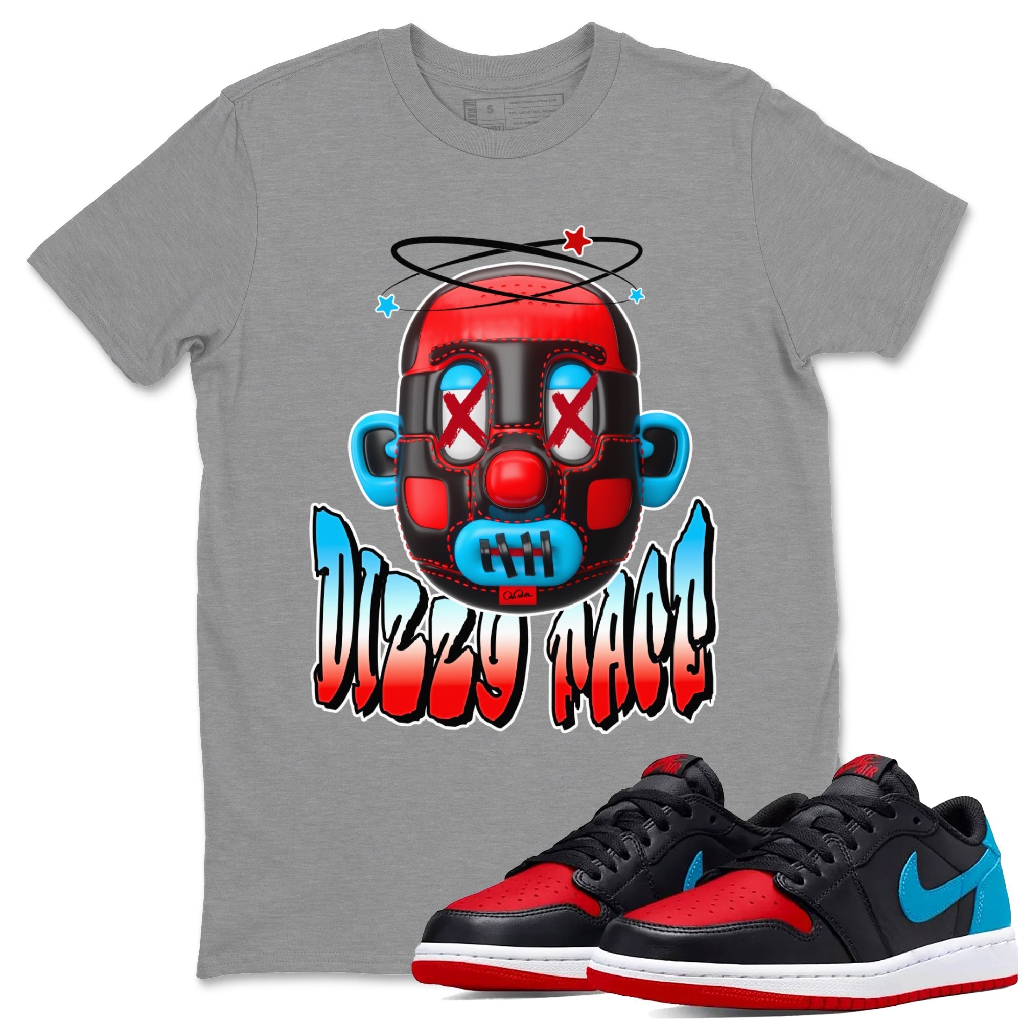 Dizzy Face Unisex Tops - Air Jordan 1 UNC to Chicago